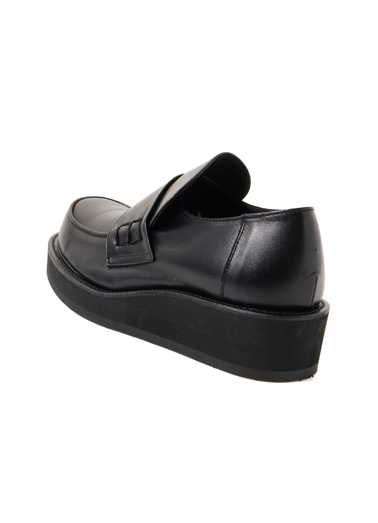 SMOOTH LEATHER PLATFORM LOAFERS