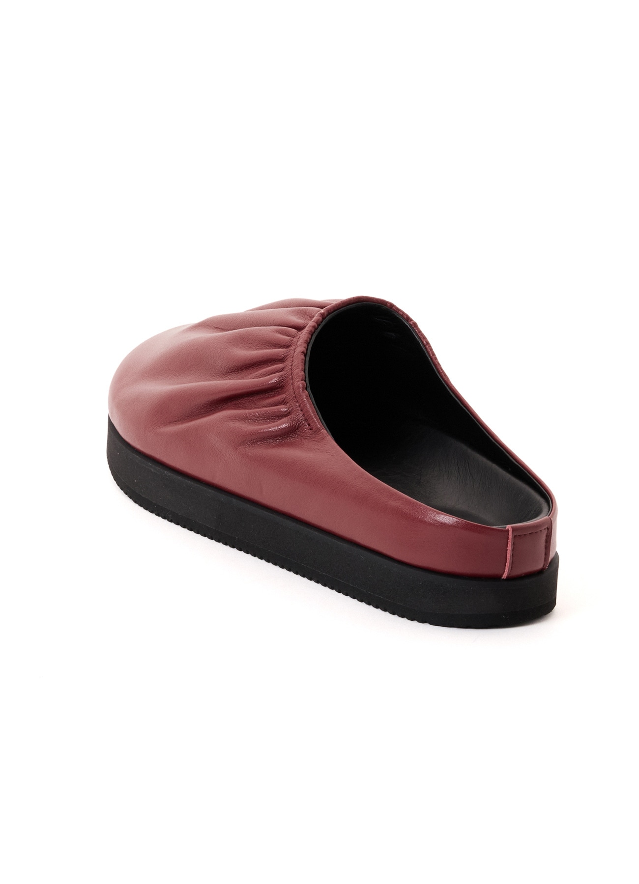 COW LEATHER GATHERED SANDAL