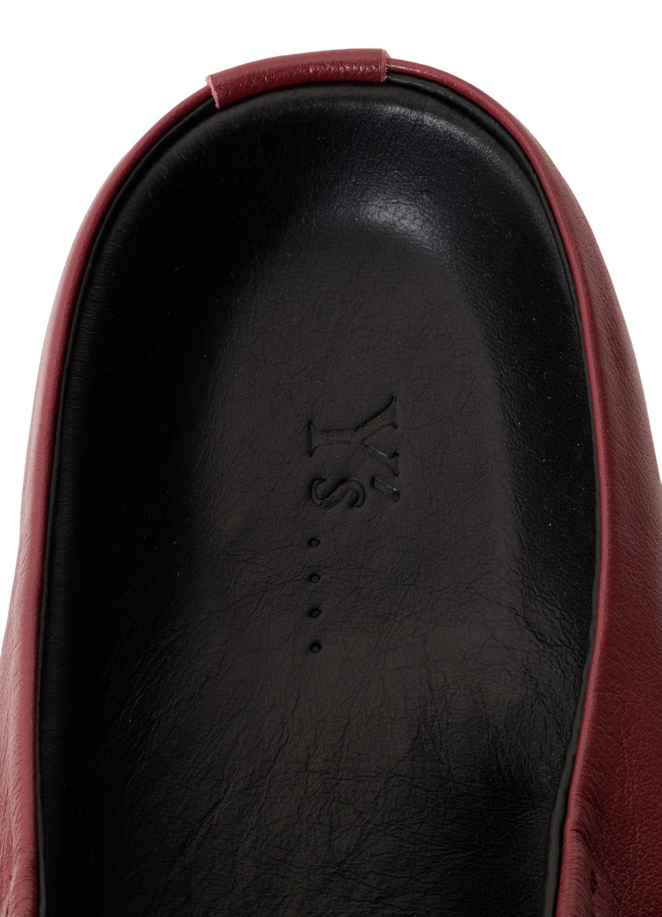 COW LEATHER GATHERED SANDAL