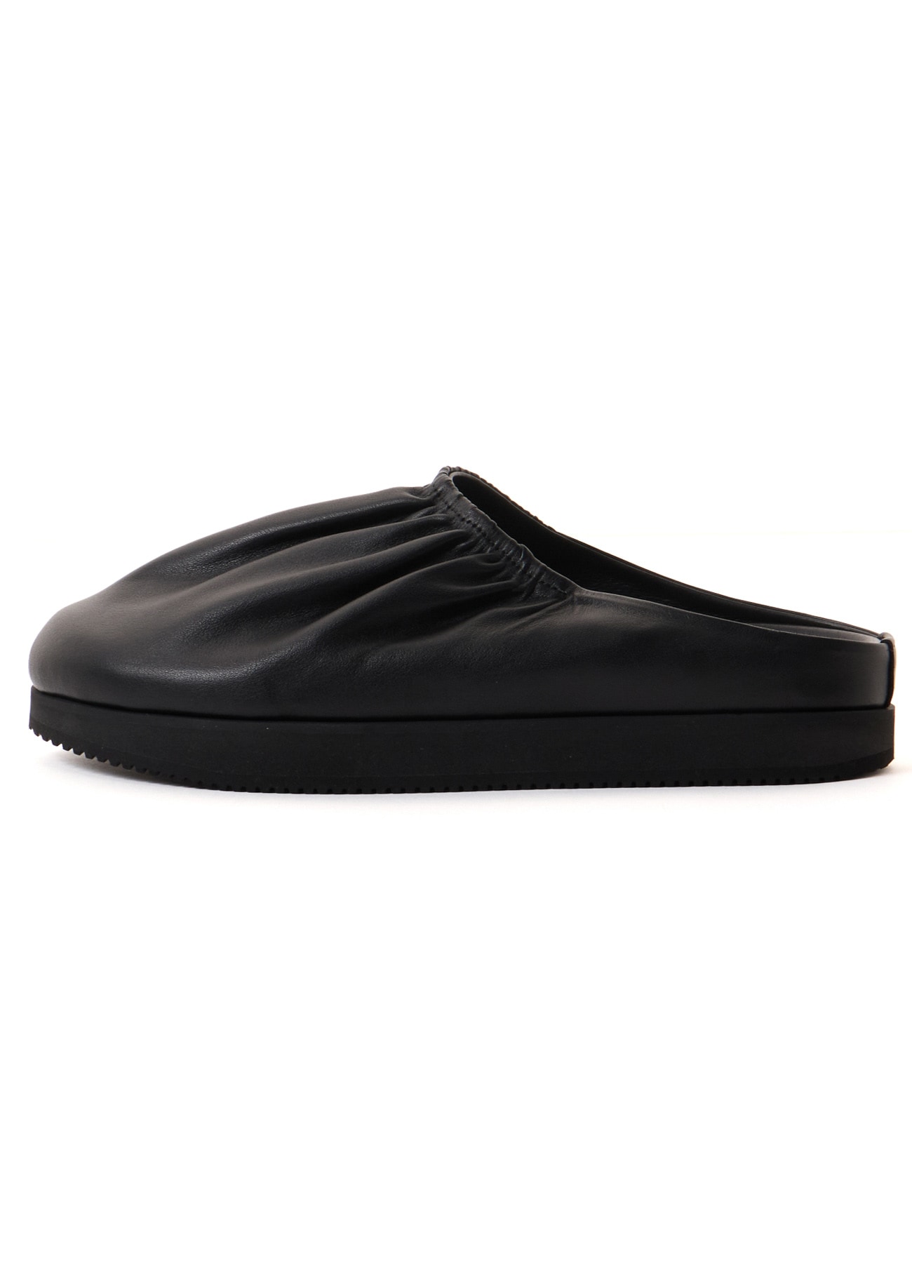 COW LEATHER GATHERED SANDAL