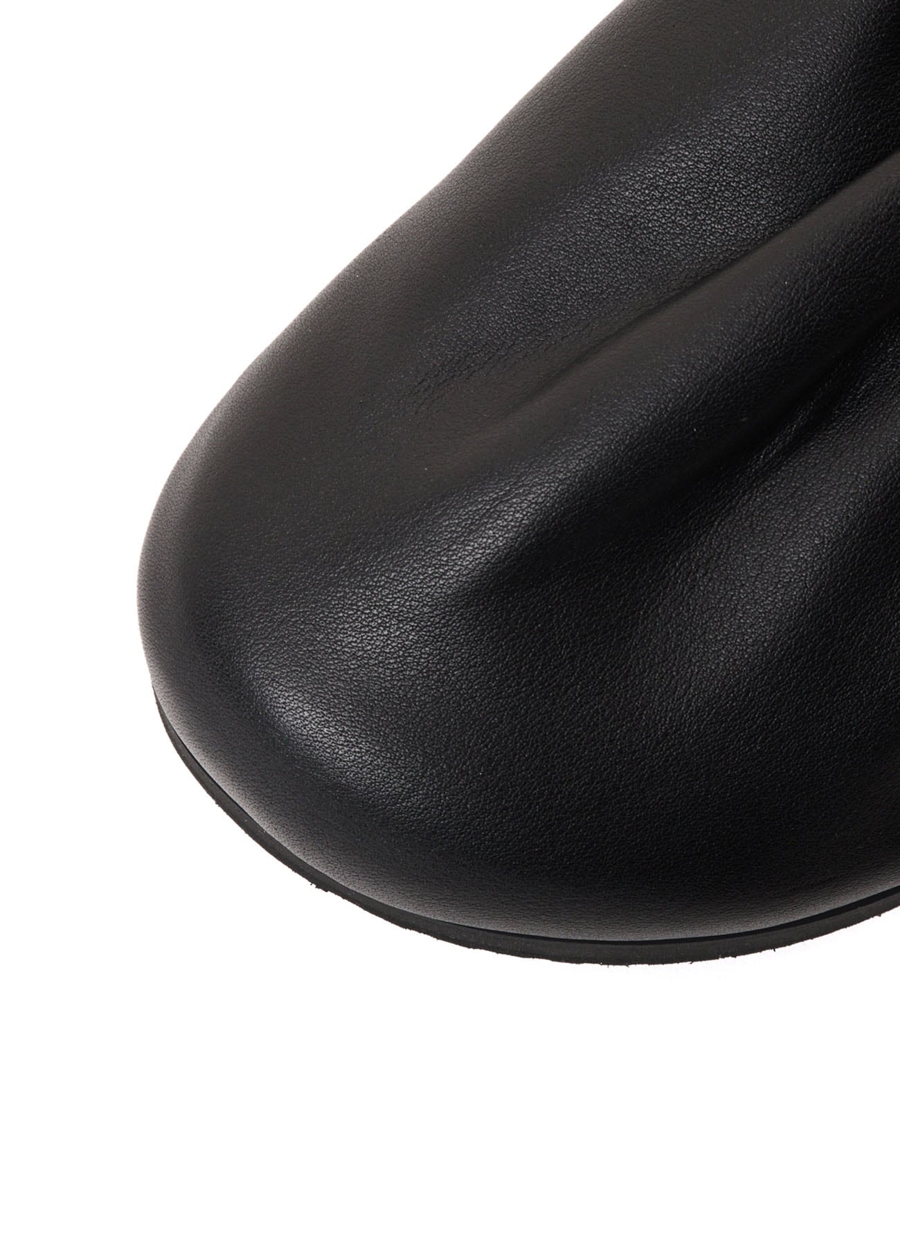 COW LEATHER GATHERED SANDAL