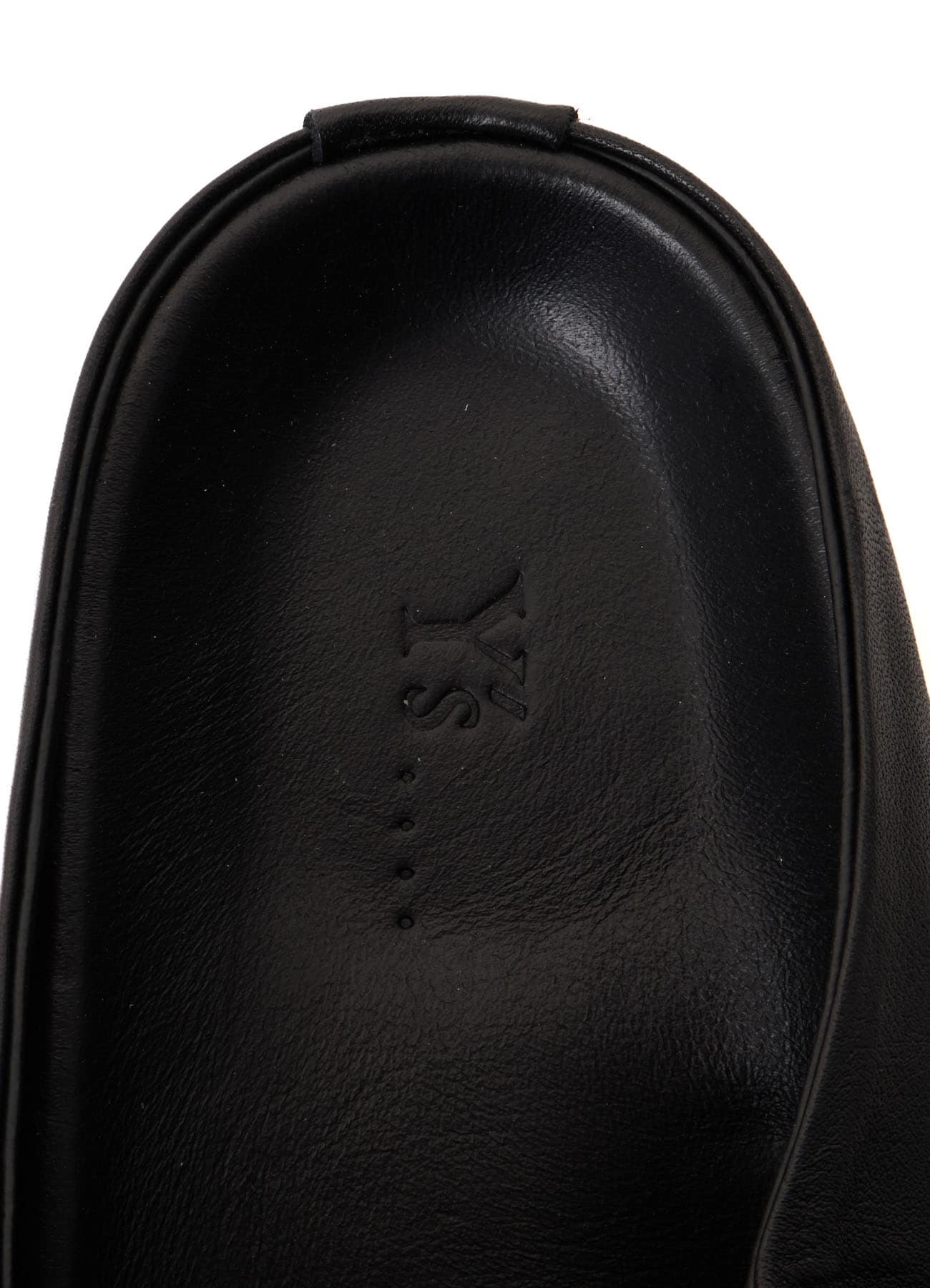 COW LEATHER GATHERED SANDAL