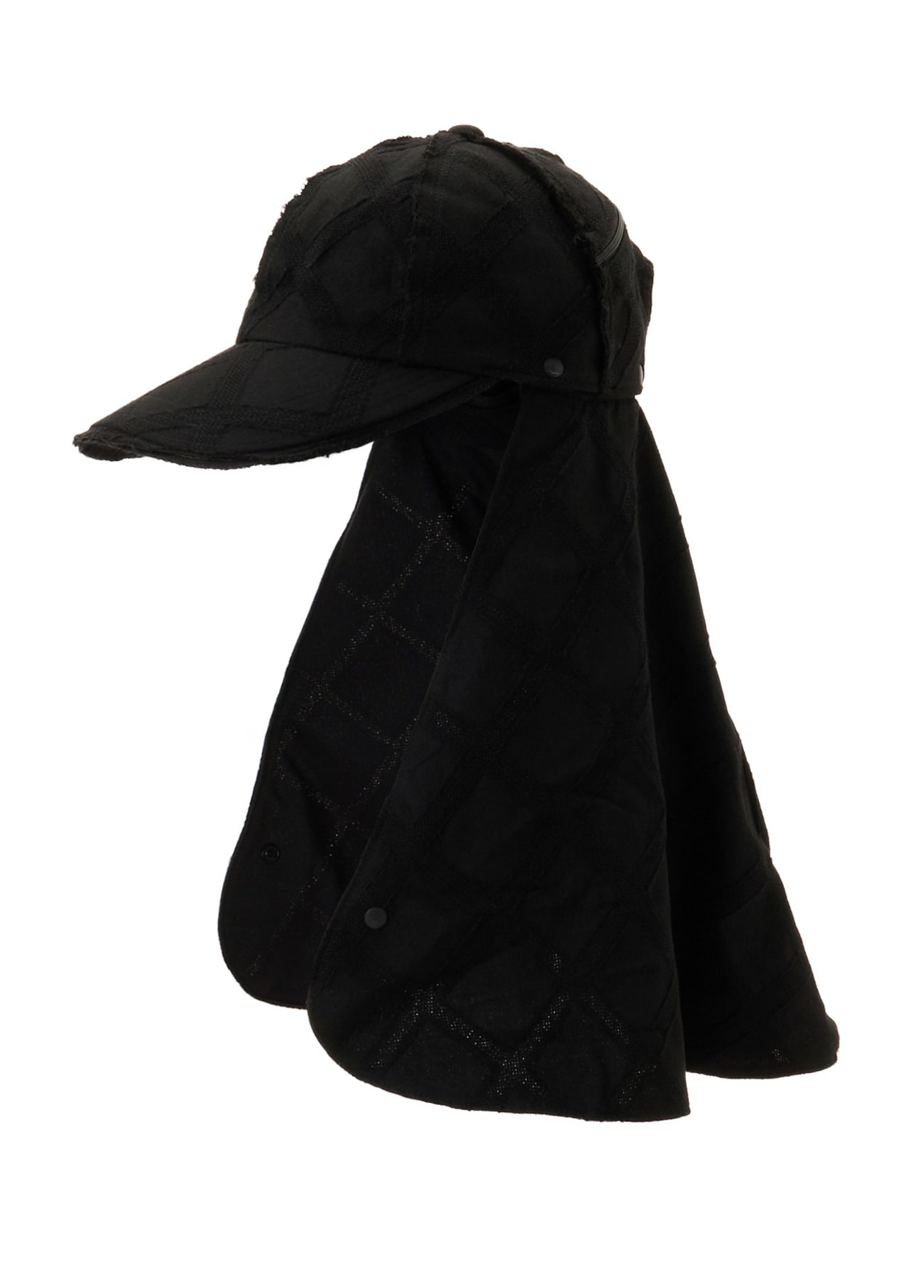 PLAID JACQUARD HEAT-SHIELDING CAPE CAP