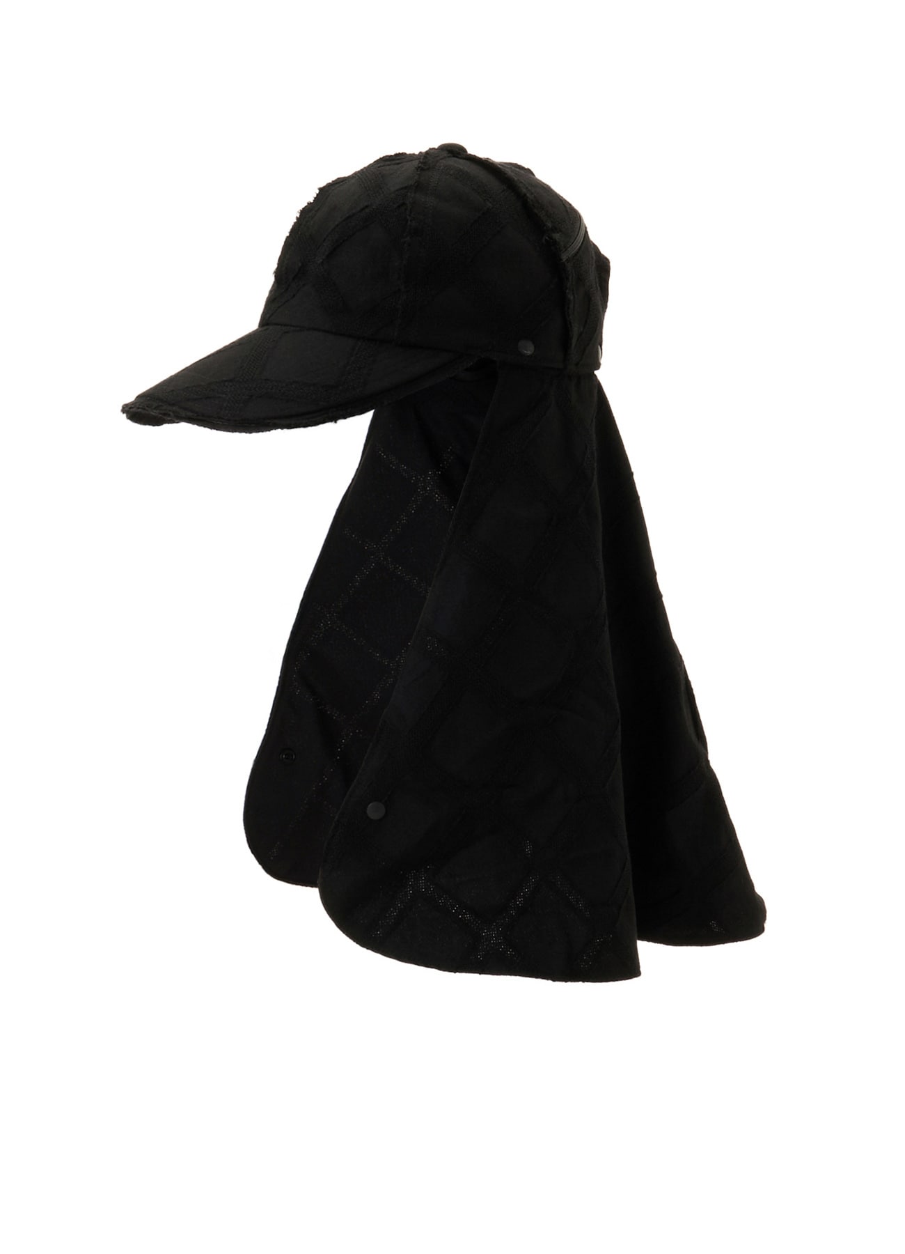 PLAID JACQUARD HEAT-SHIELDING CAPE CAP