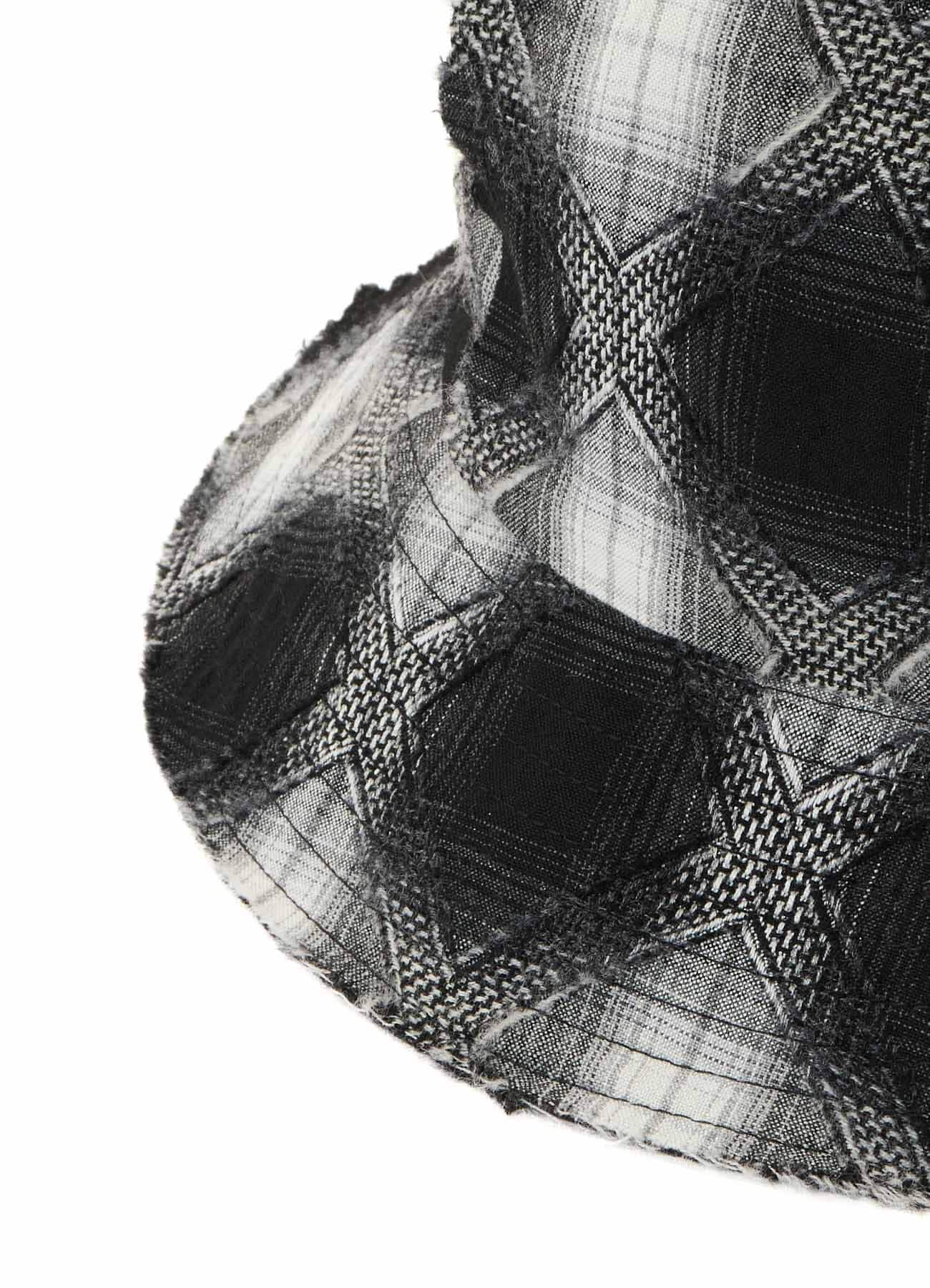 PLAID JACQUARD HEAT-SHIELDING CAPE HAT
