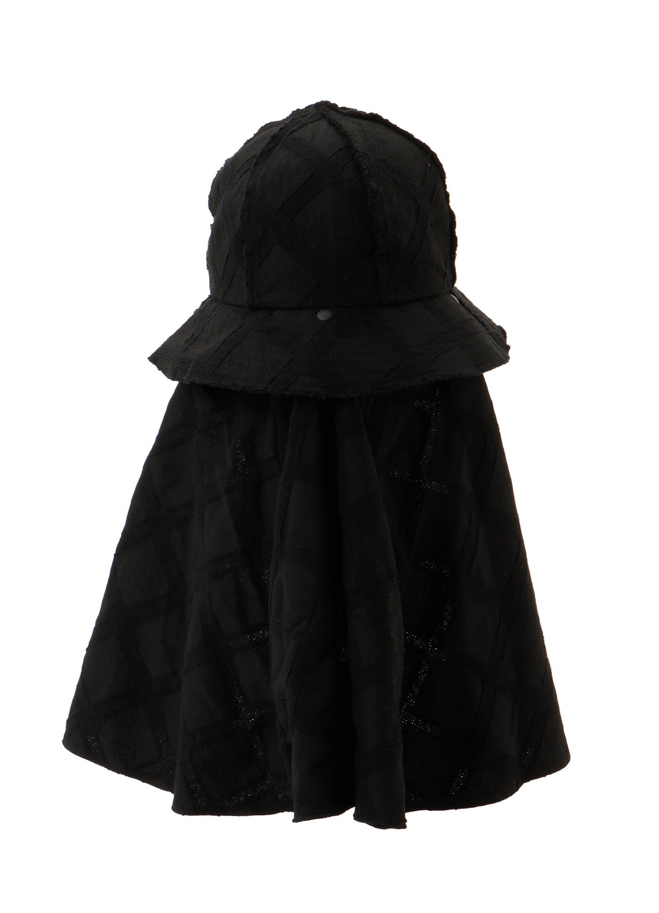 PLAID JACQUARD HEAT-SHIELDING CAPE HAT