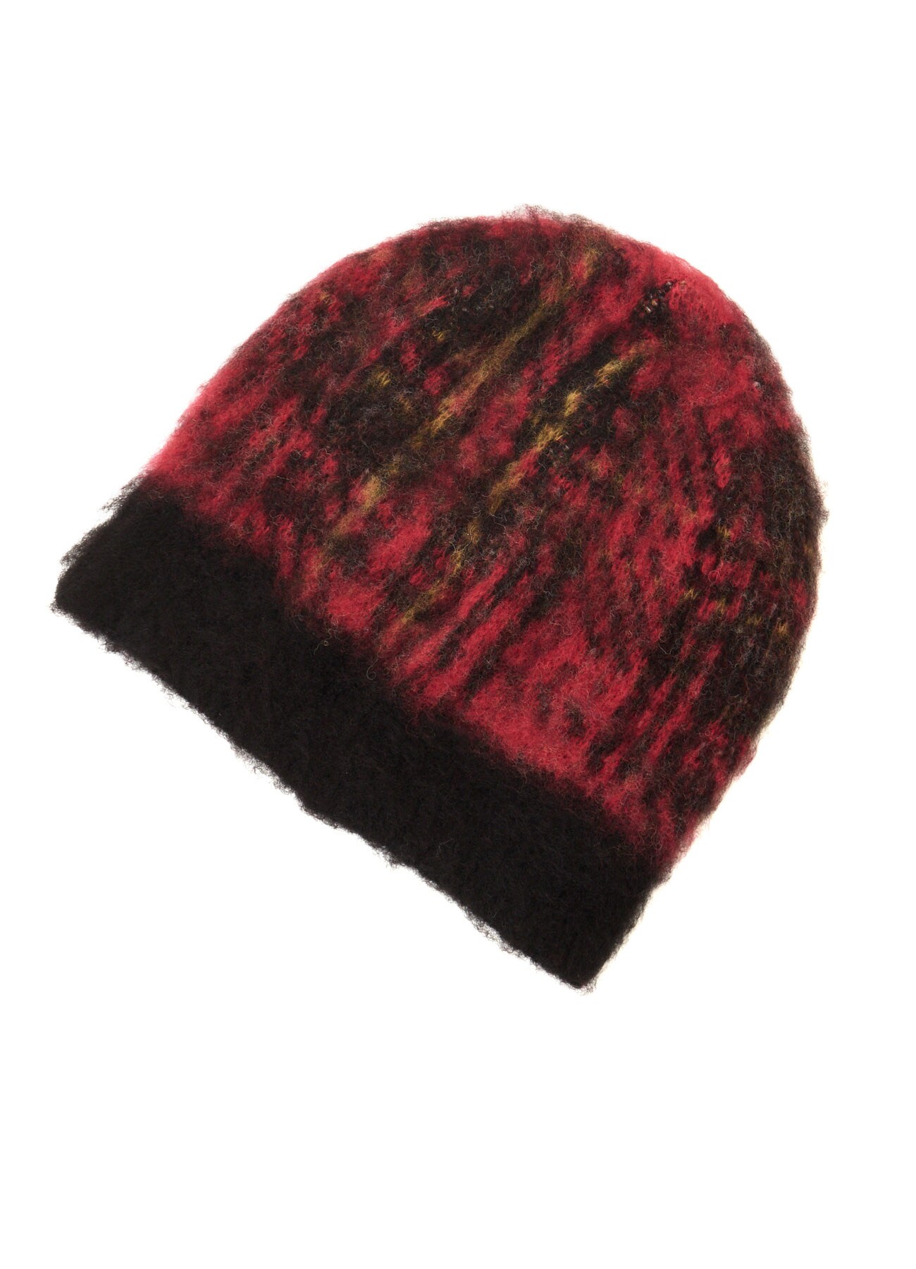 KNIT PLAID ZIP WATCH CAP