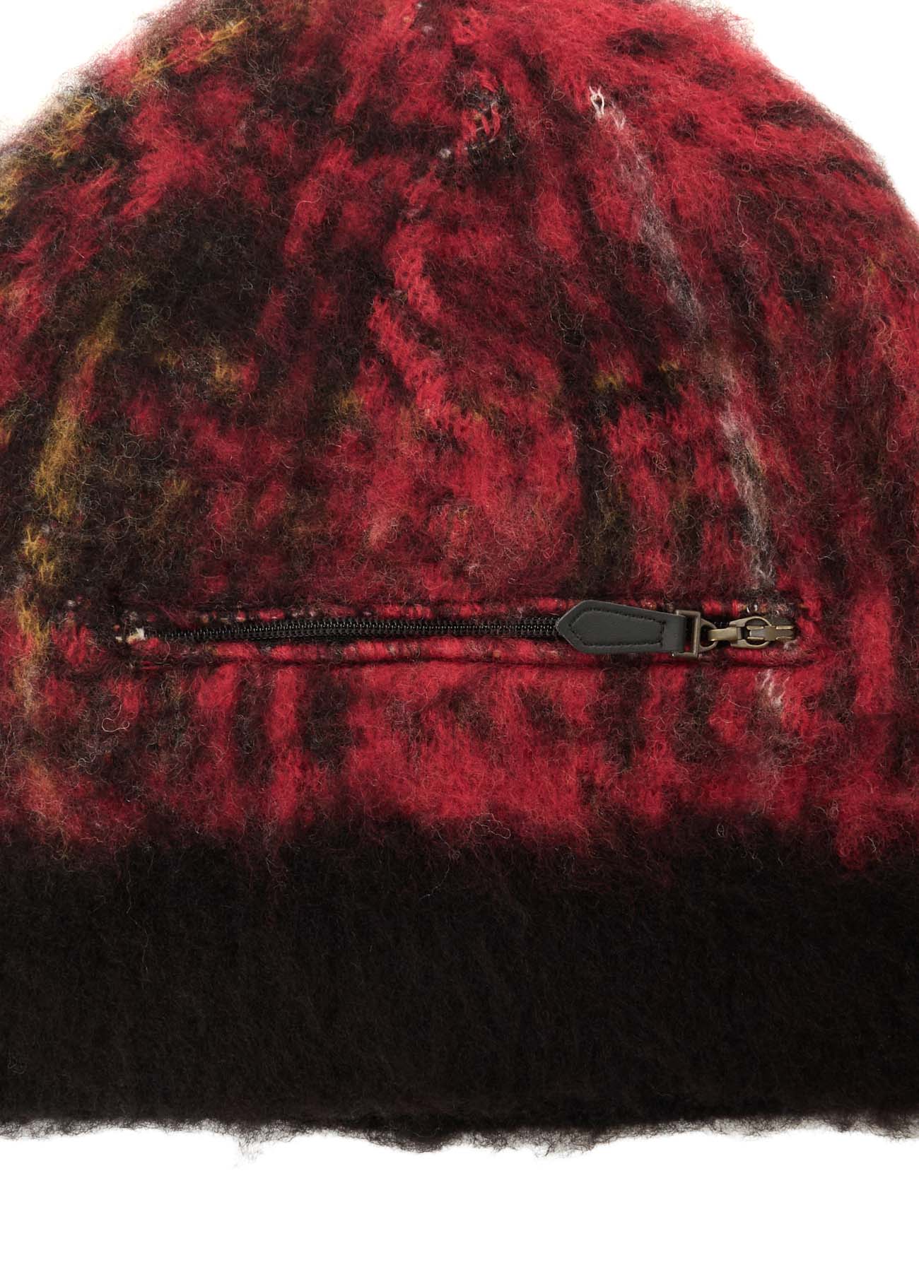 KNIT PLAID ZIP WATCH CAP
