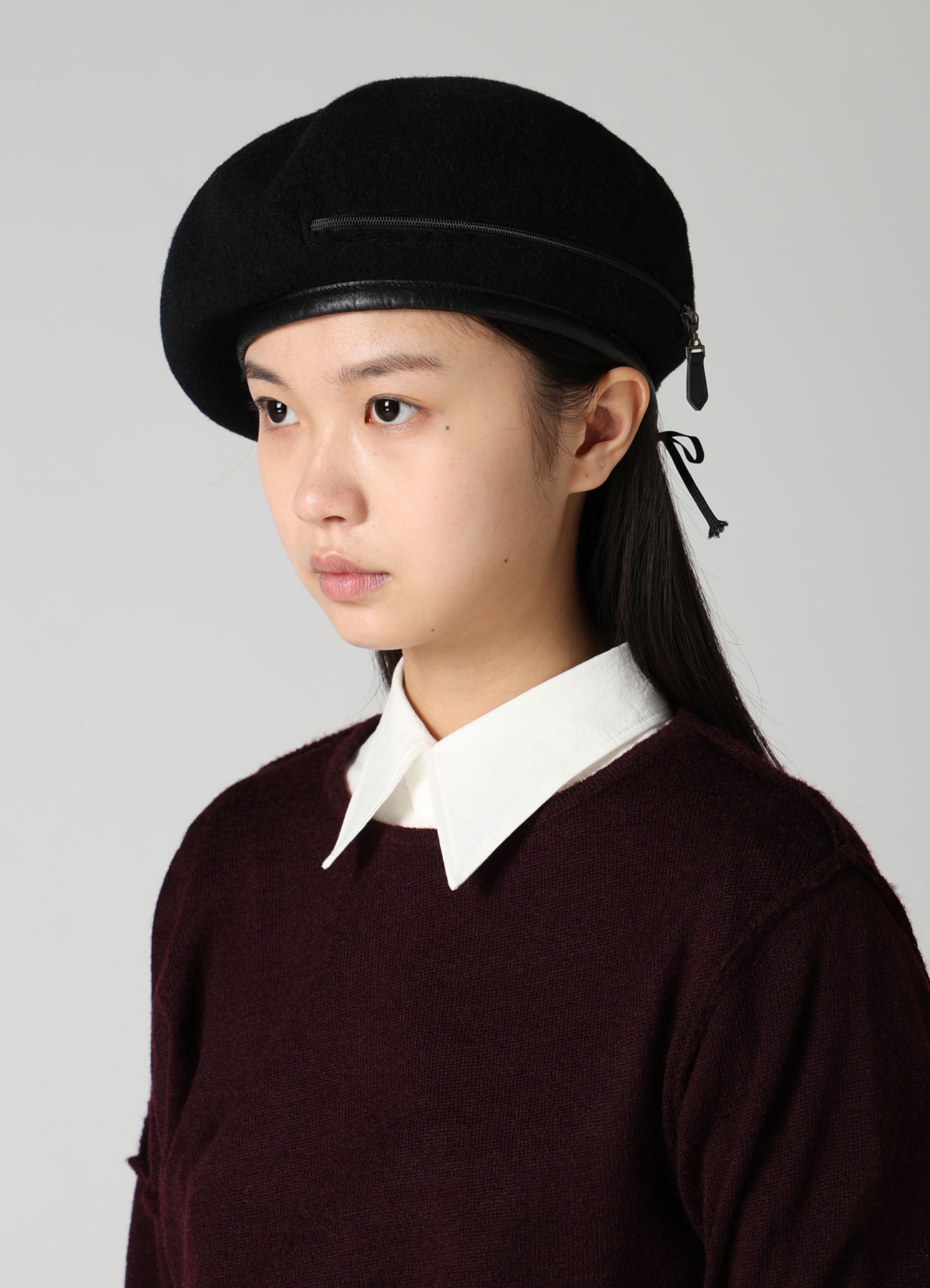 WOOL ZIP BERET