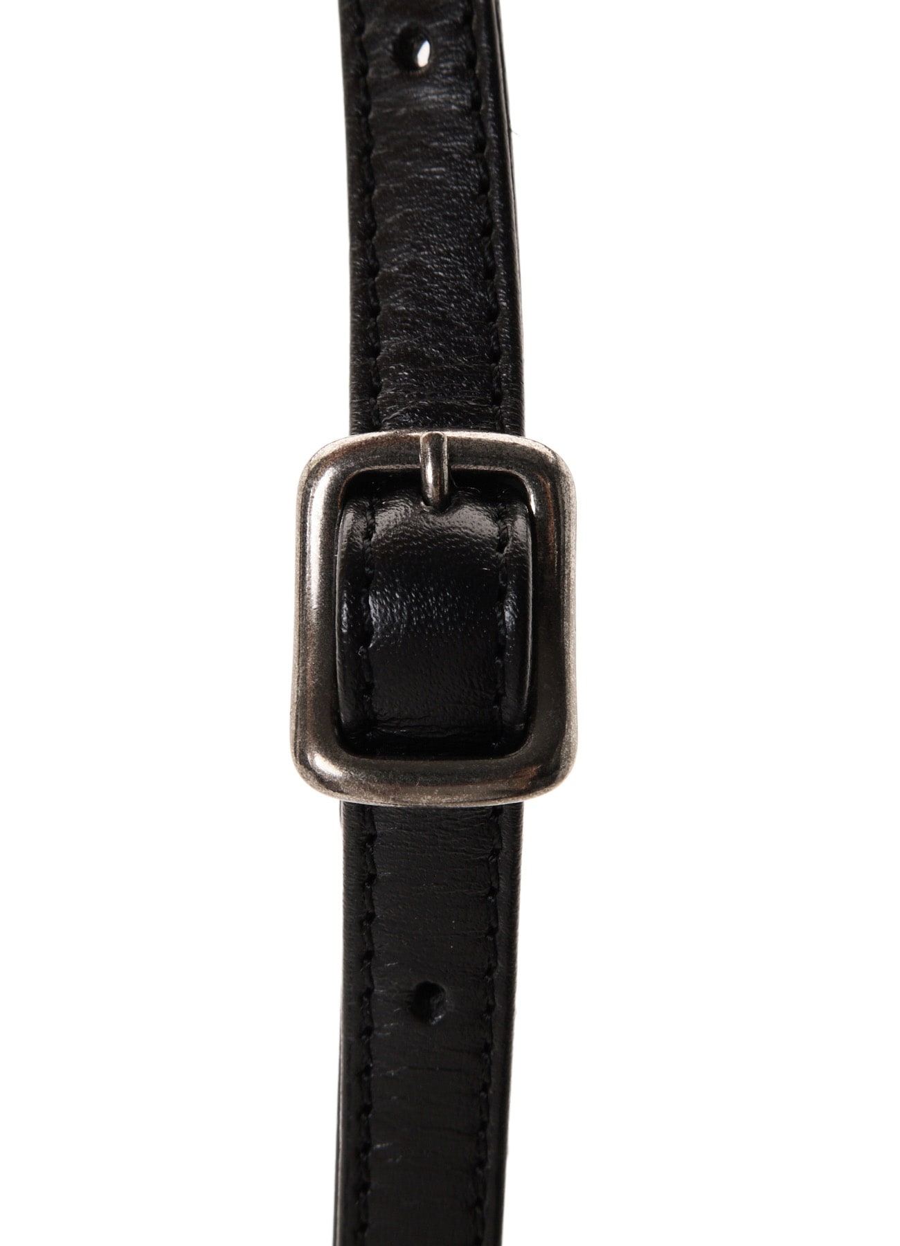 SEMI GLOSS OIL LEATHER CLASP SHOULDER BAG