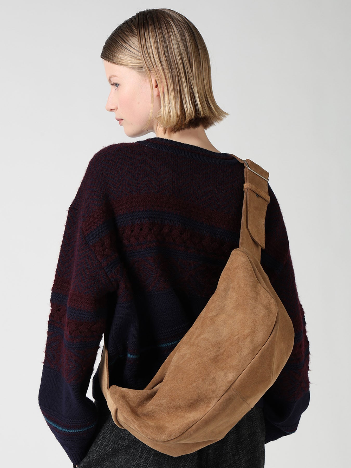 HEAVY VELOUR BOX SHOULDER BAG
