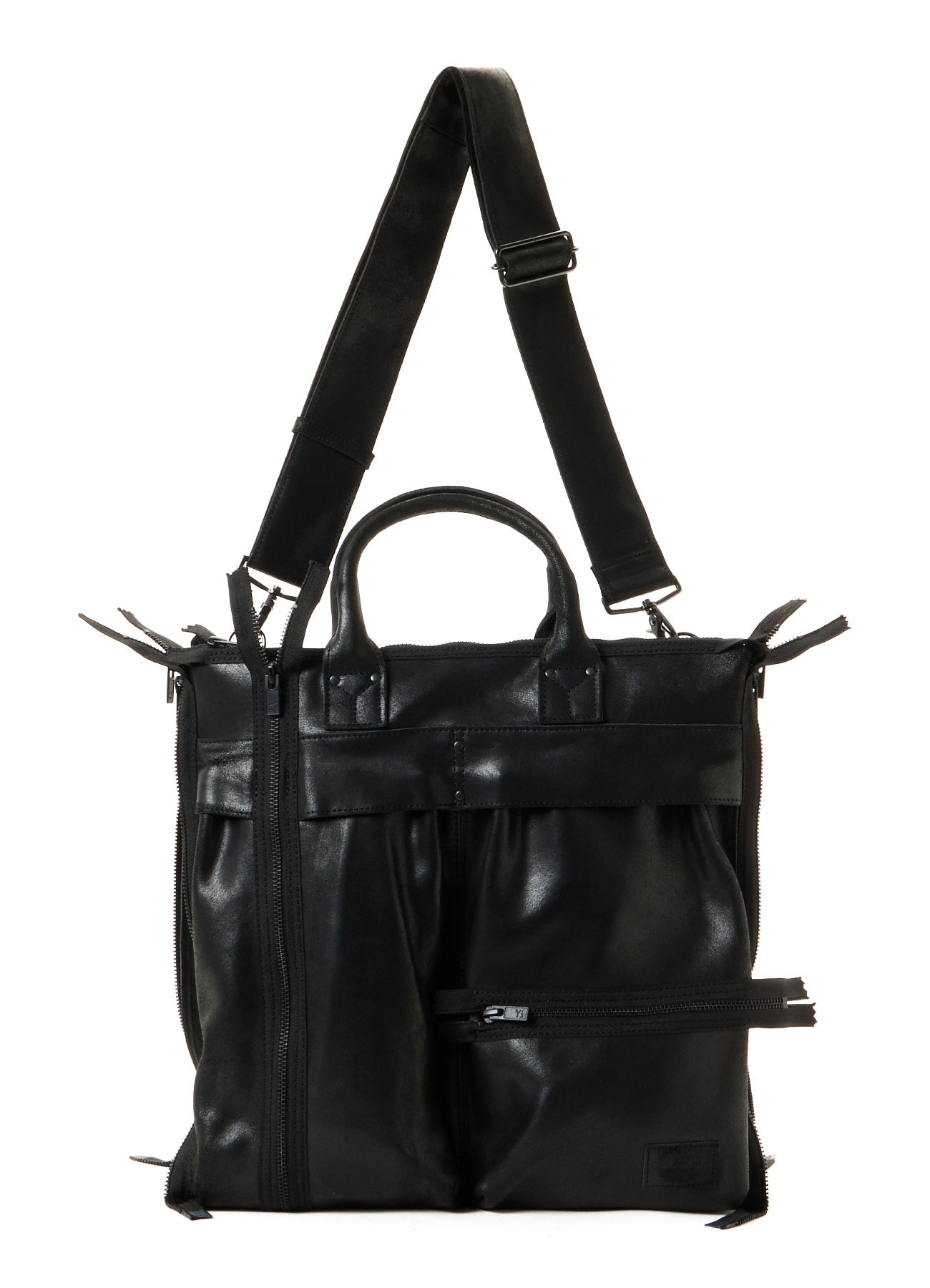VINTAGE LEATHER ZIP HELMET BAG