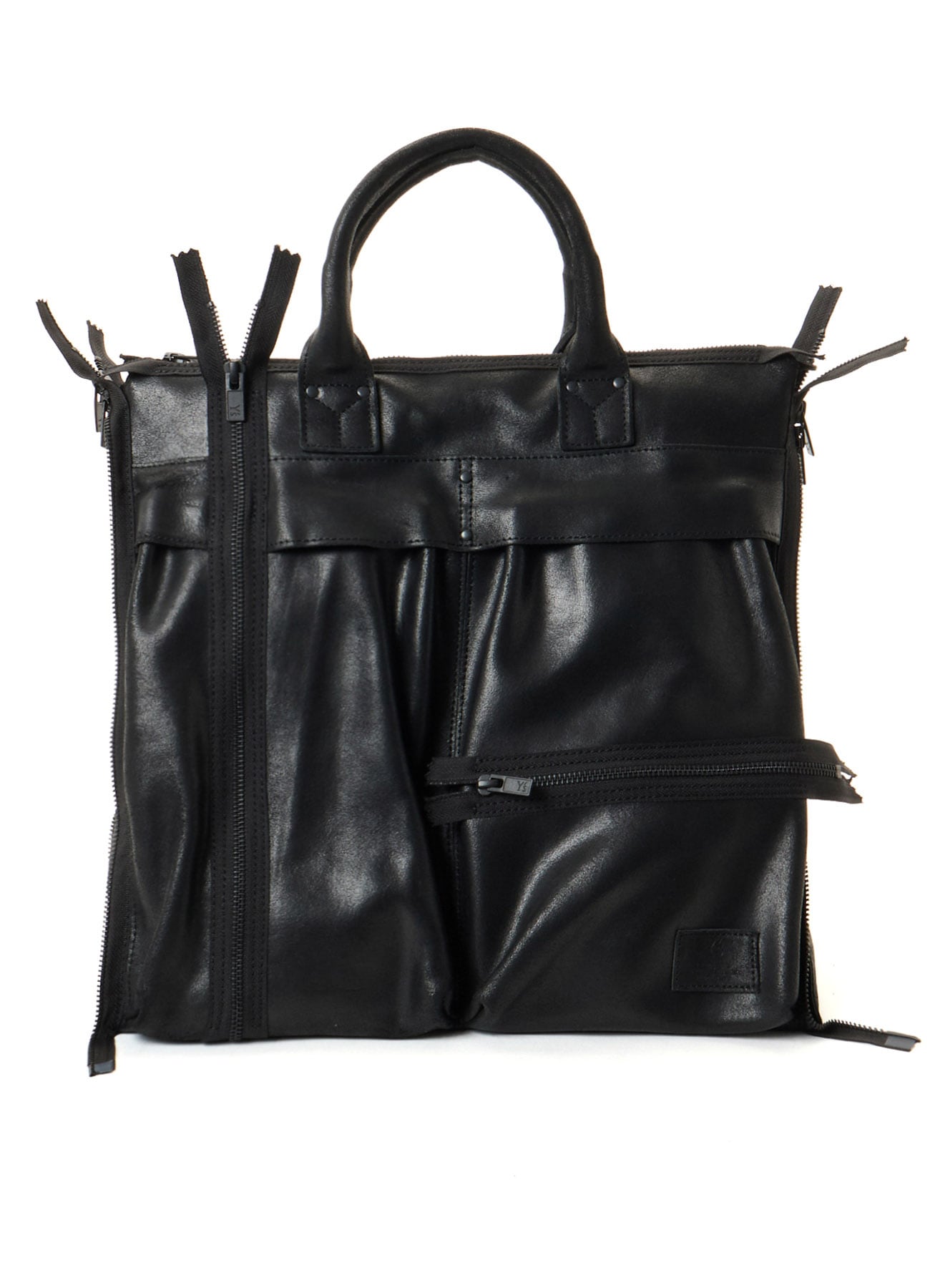 VINTAGE LEATHER ZIP HELMET BAG