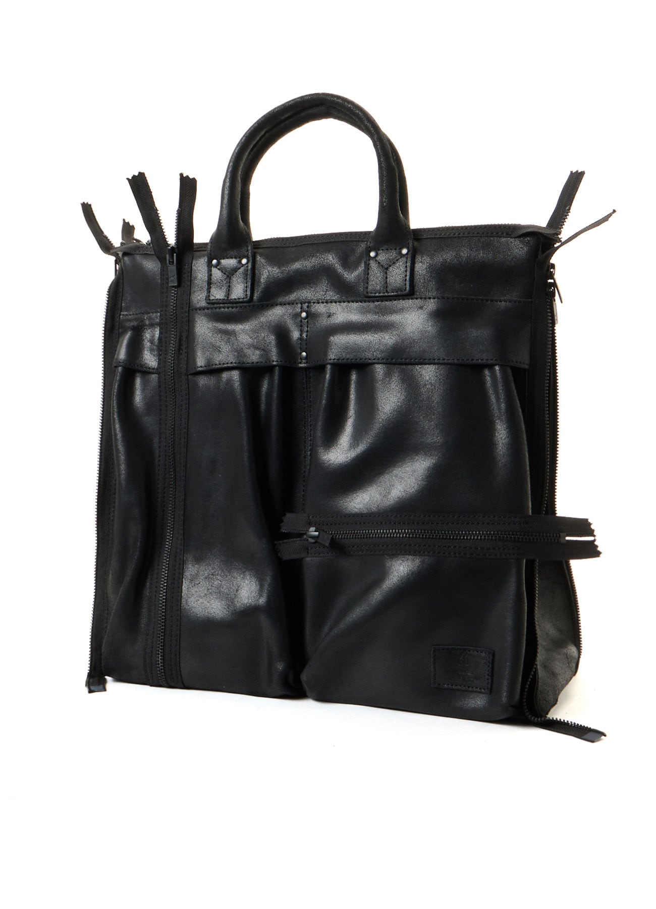 VINTAGE LEATHER ZIP HELMET BAG