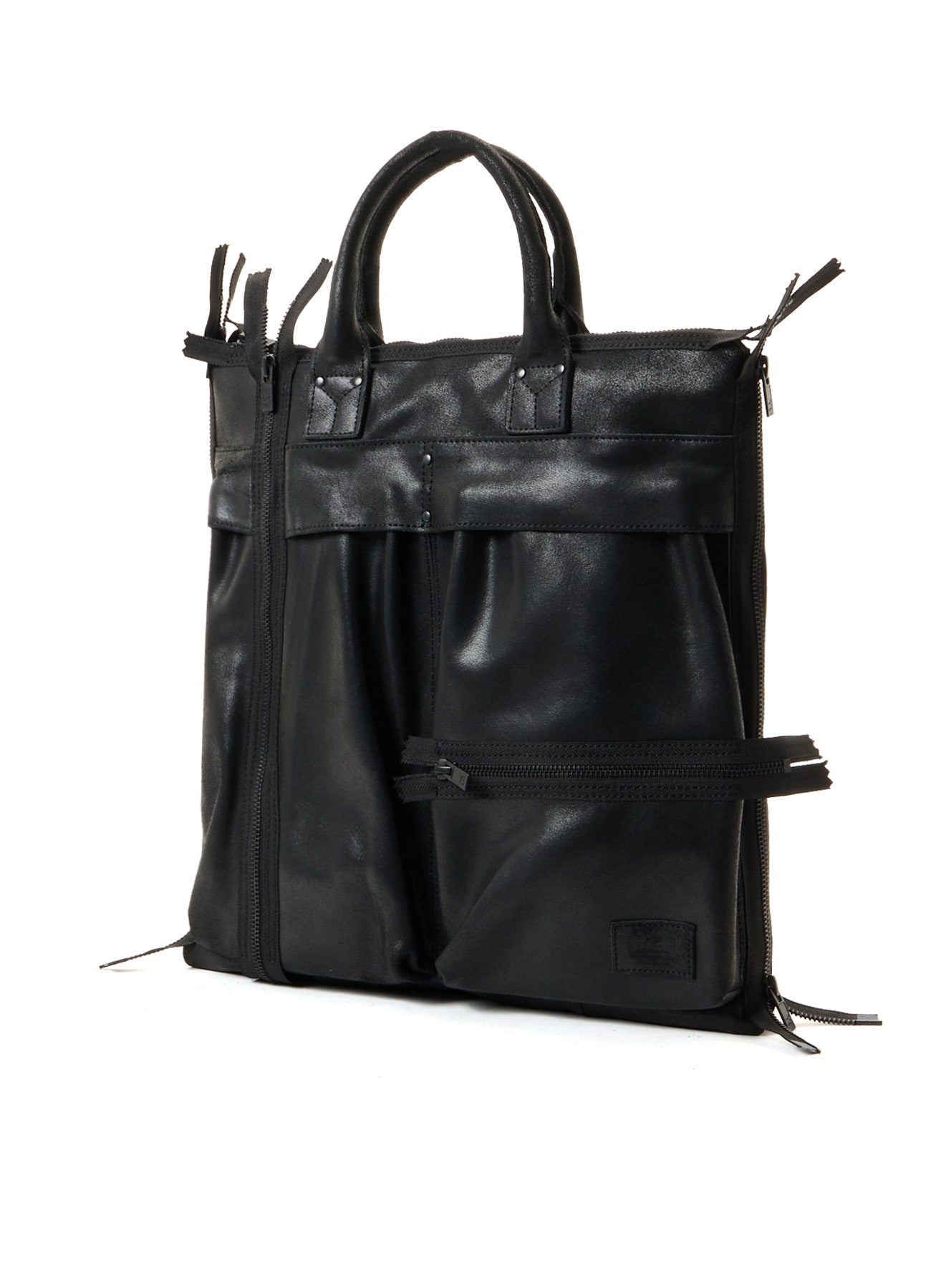 VINTAGE LEATHER ZIP HELMET BAG