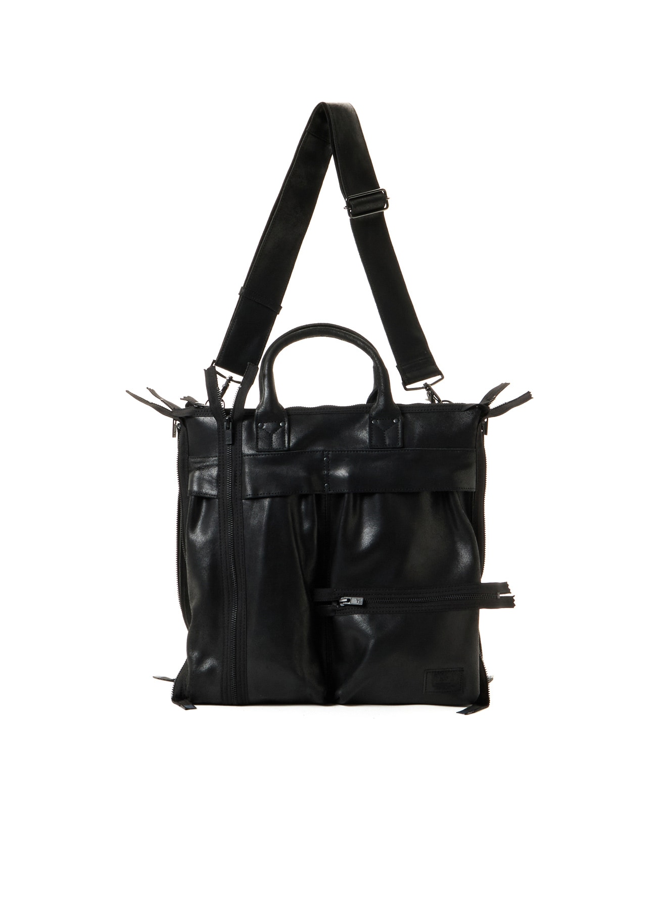 VINTAGE LEATHER ZIP HELMET BAG