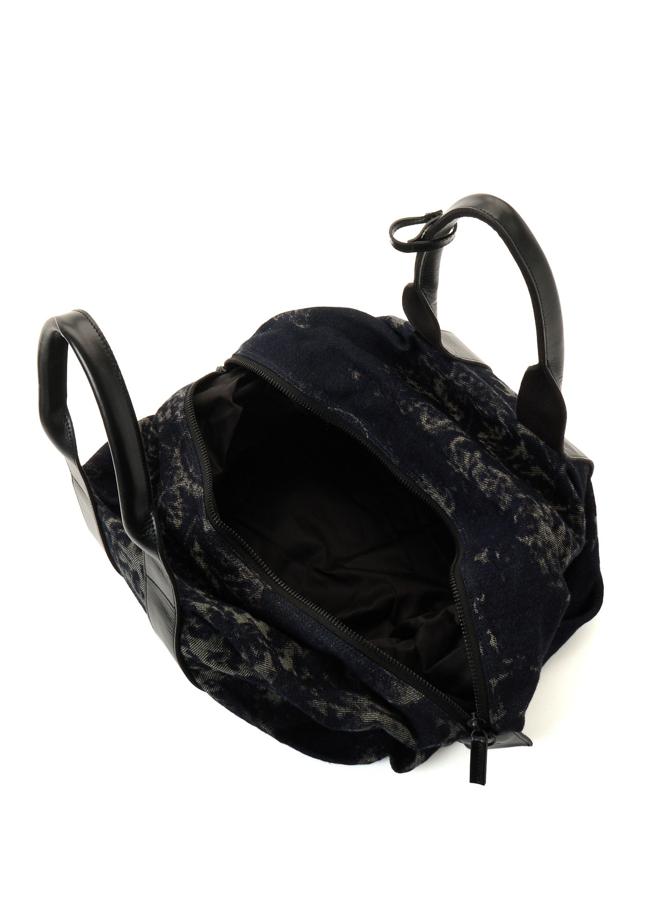 DENIM JACQUARD BOSTON BAG