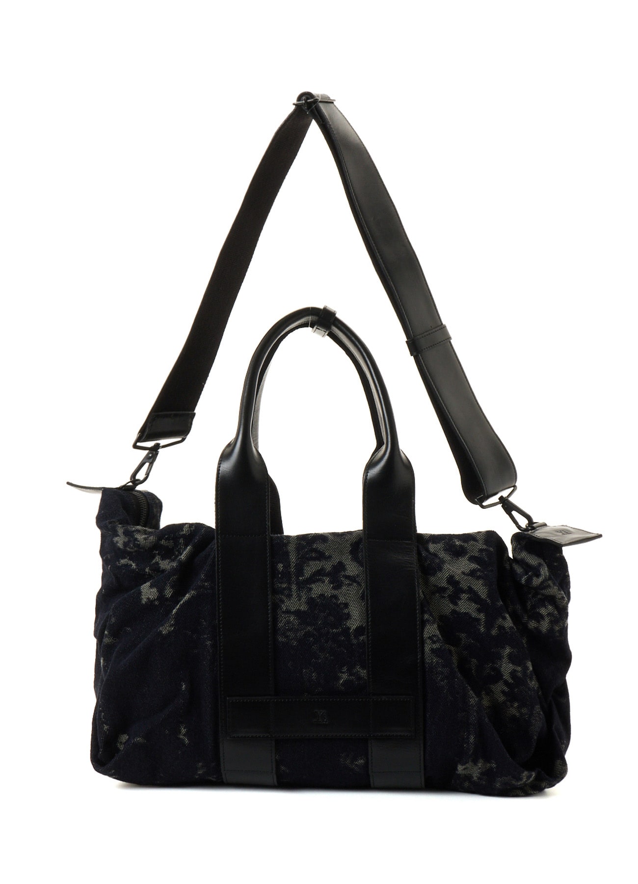 DENIM JACQUARD BOSTON BAG