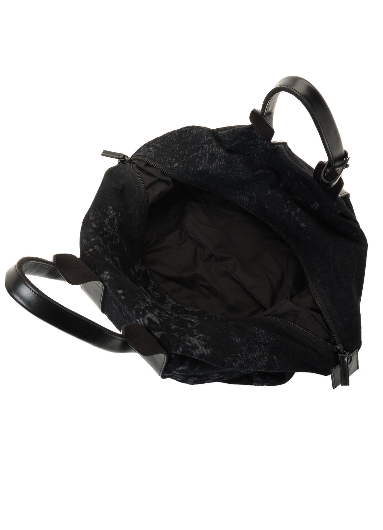 DENIM JACQUARD BOSTON BAG