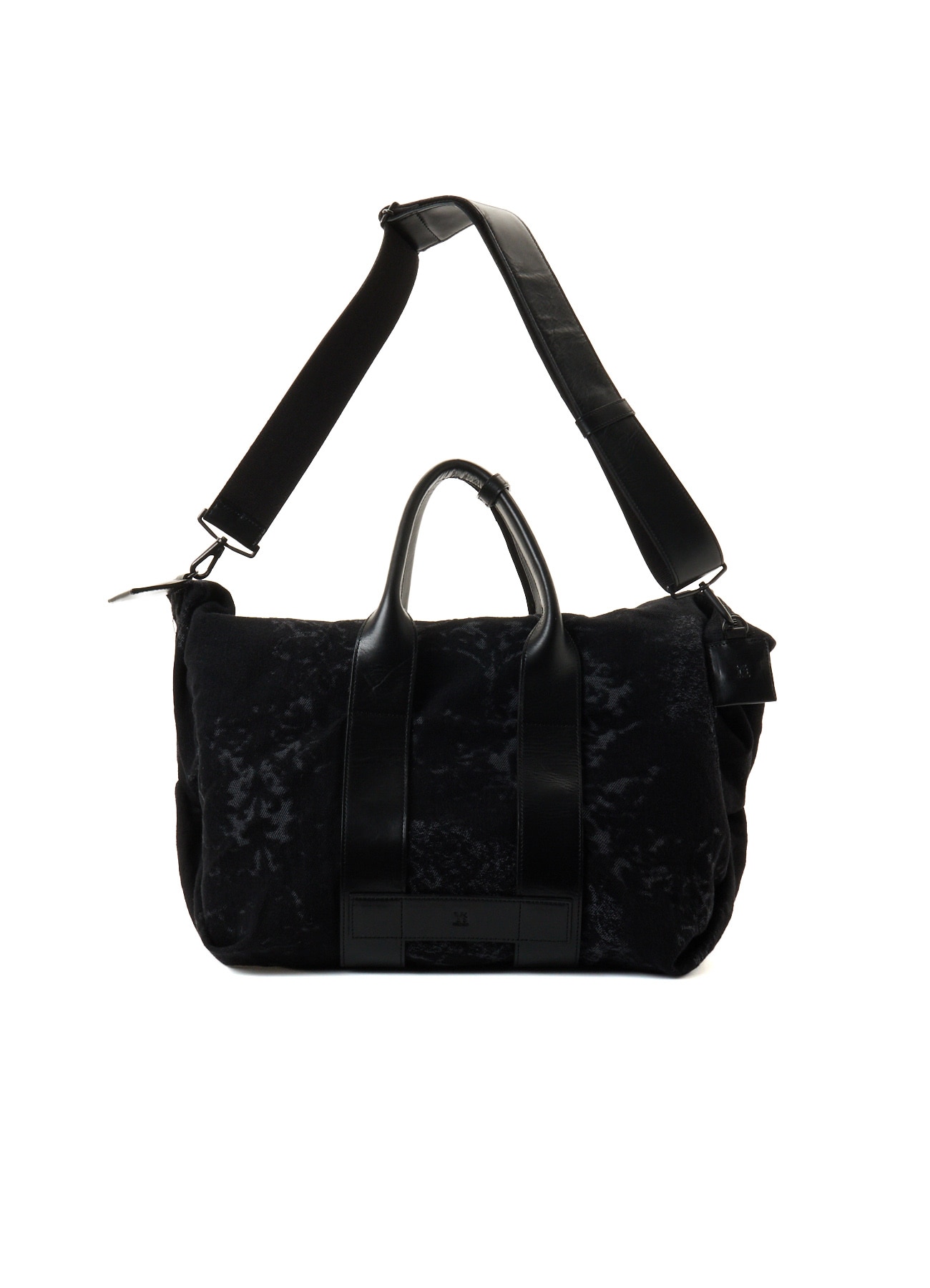 DENIM JACQUARD BOSTON BAG