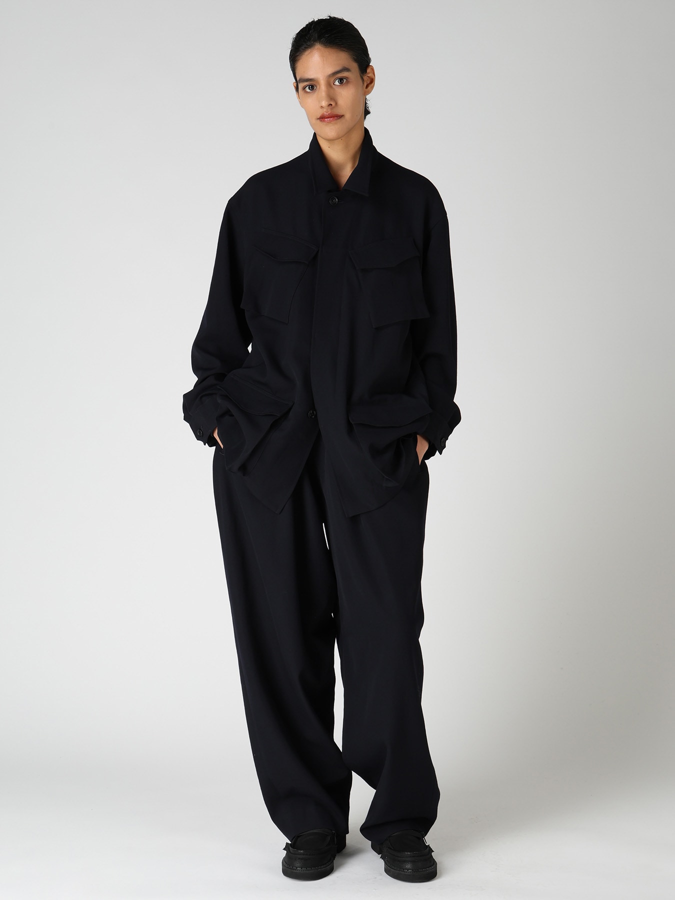 WOOL GABARDINE 4-POCKET JACKET