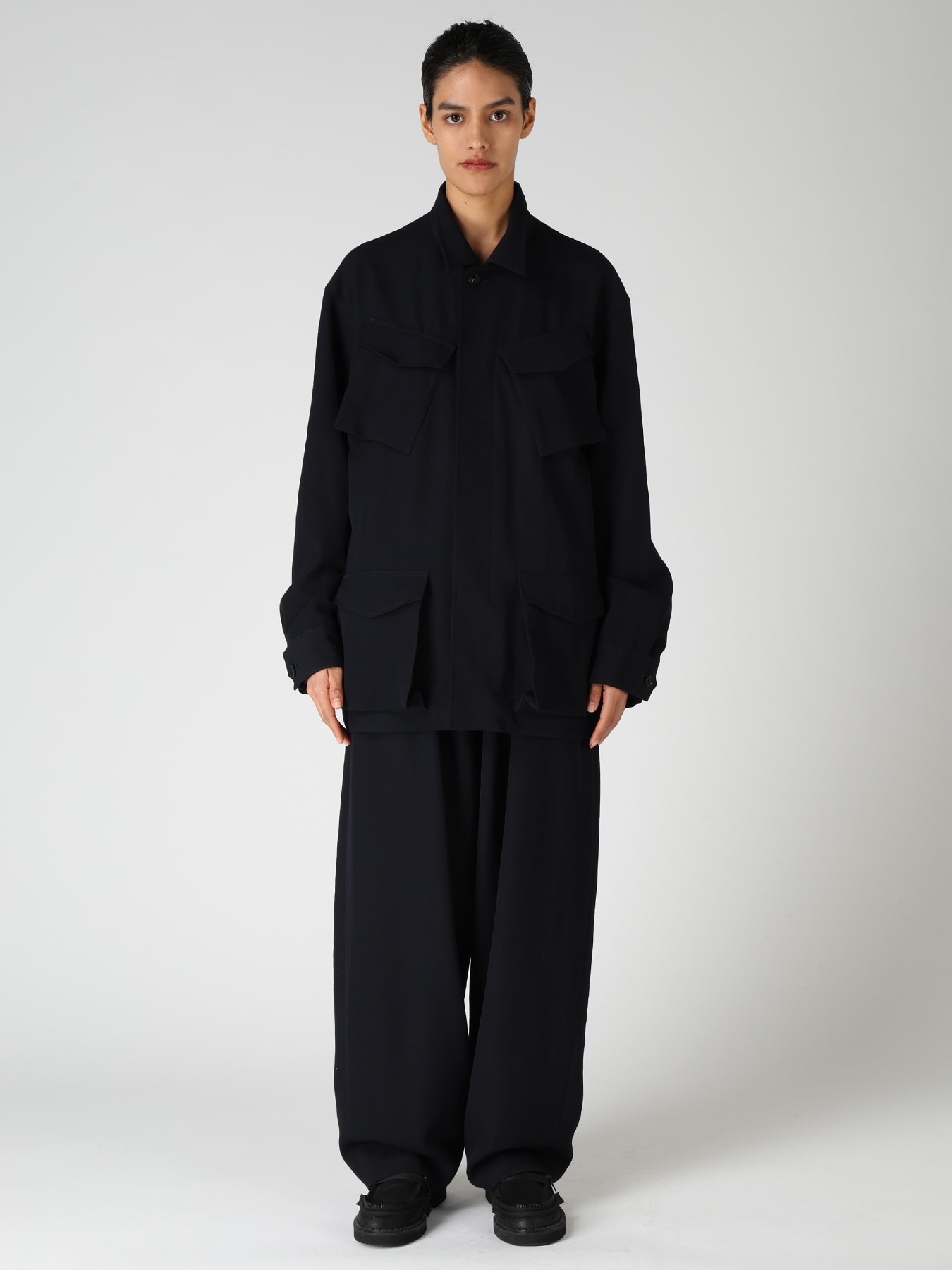 WOOL GABARDINE 4-POCKET JACKET