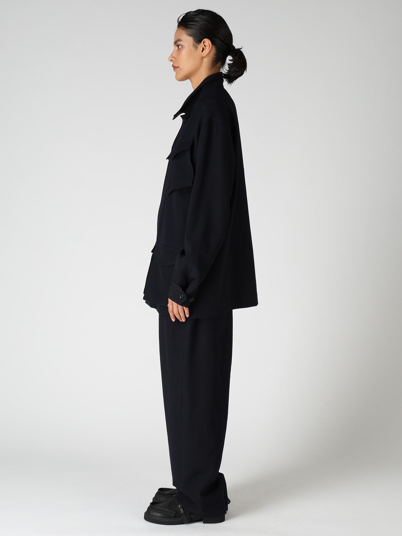 WOOL GABARDINE 4-POCKET JACKET