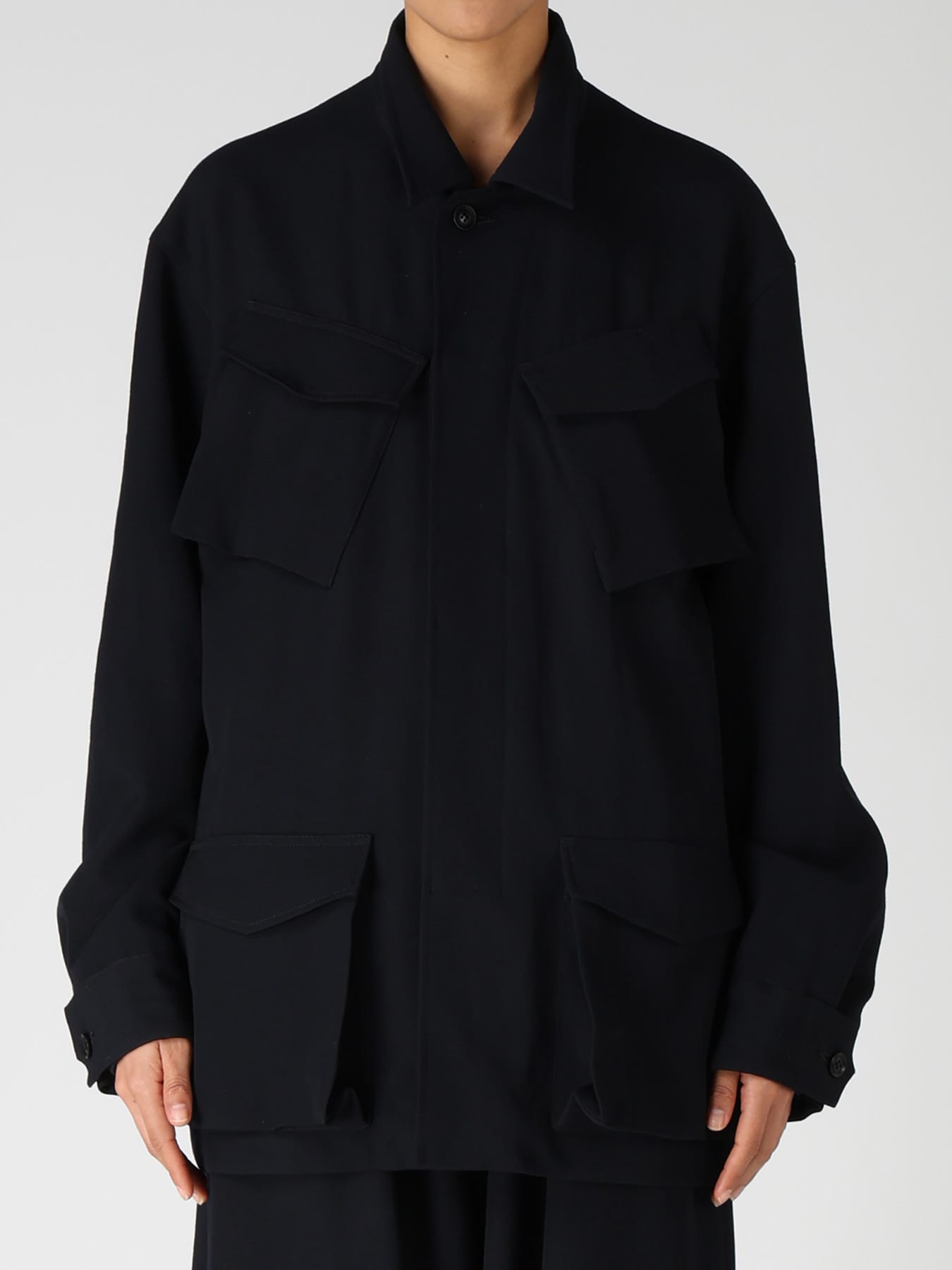 WOOL GABARDINE 4-POCKET JACKET