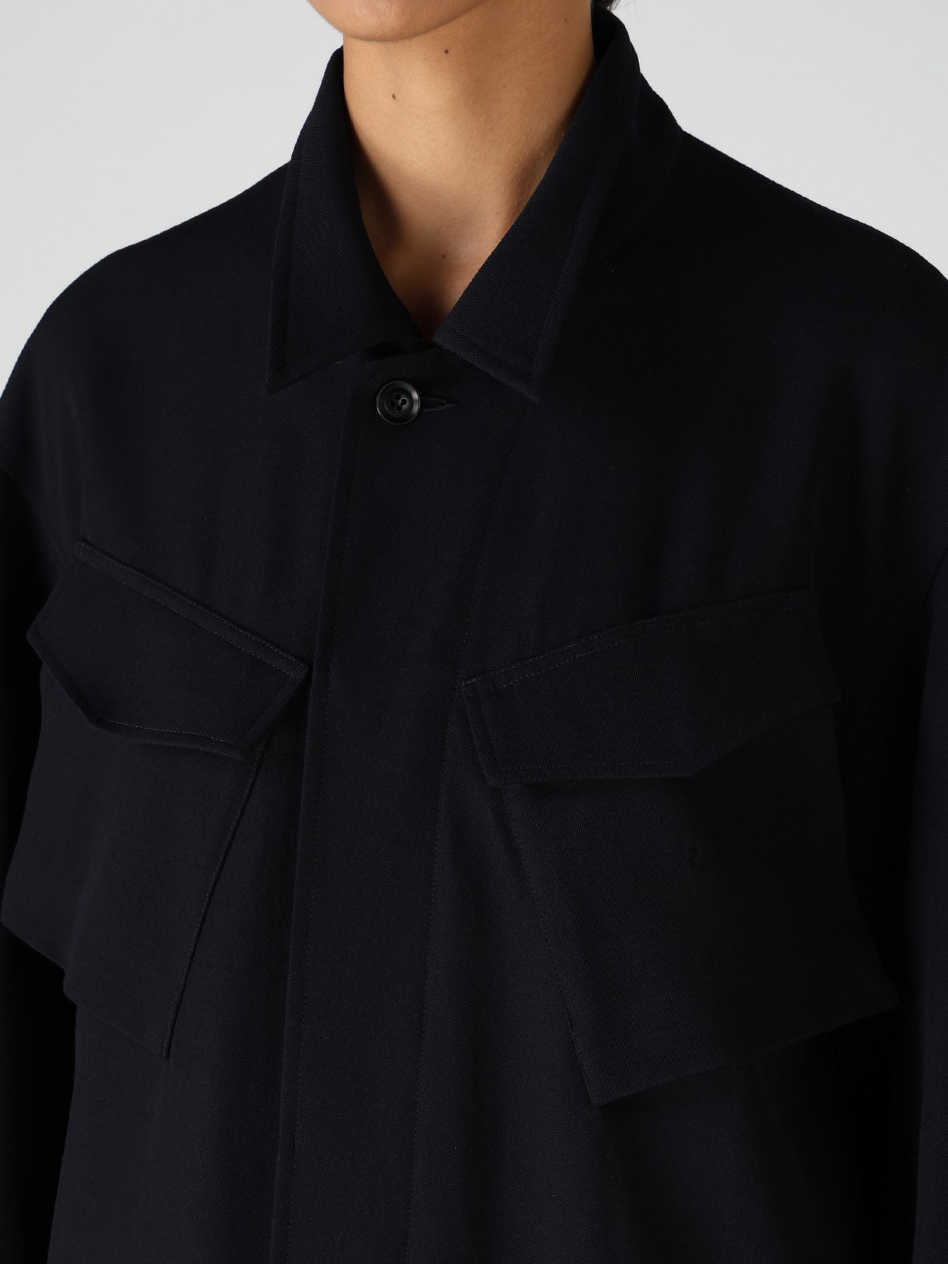 WOOL GABARDINE 4-POCKET JACKET