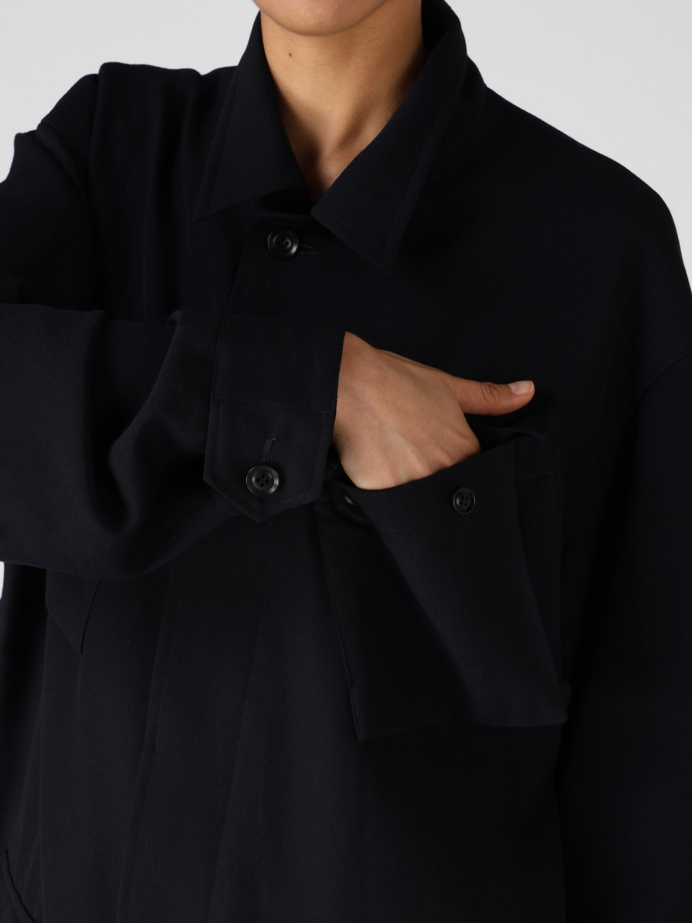 WOOL GABARDINE 4-POCKET JACKET