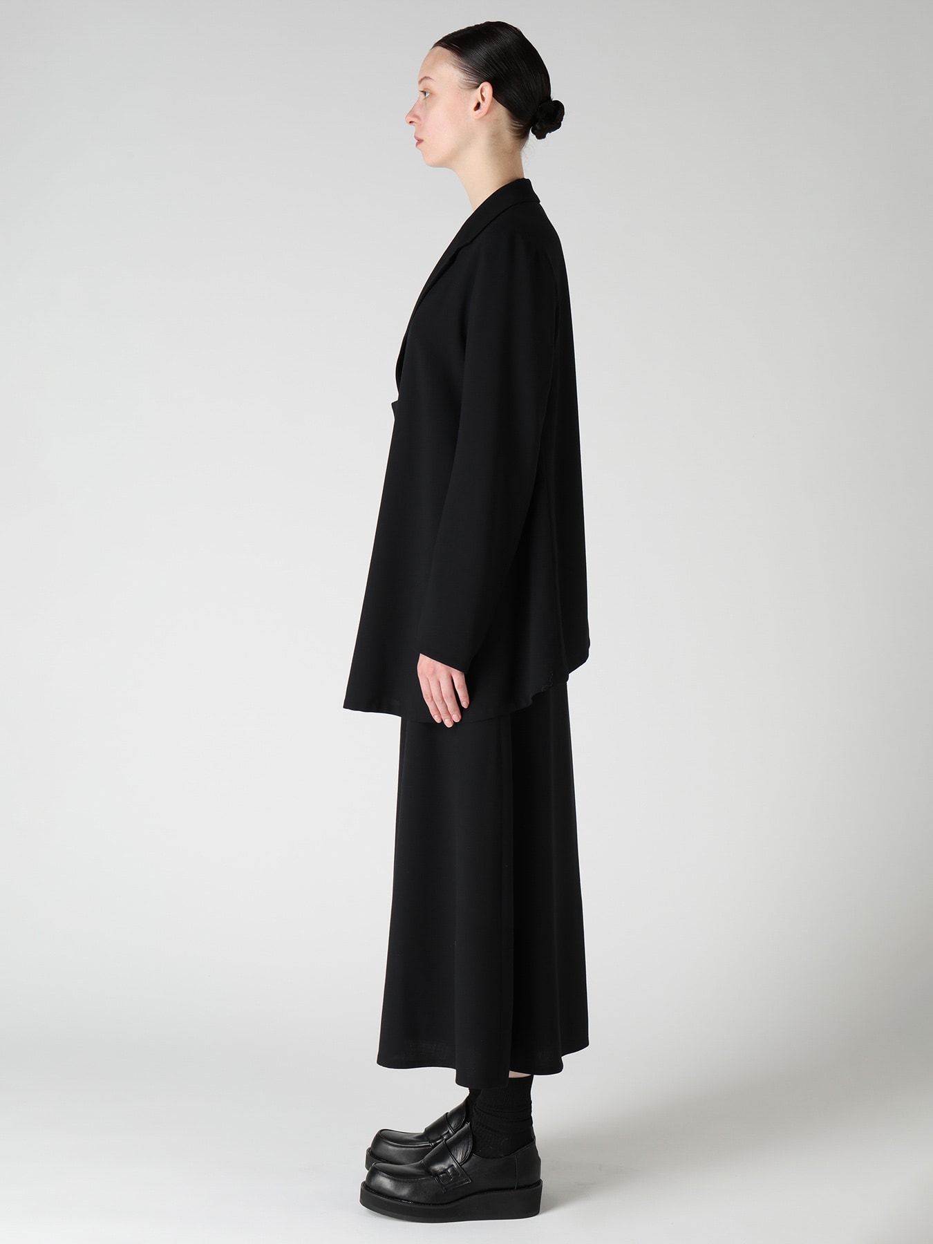 WOOL SERGE ASYMMETRIC JACKET