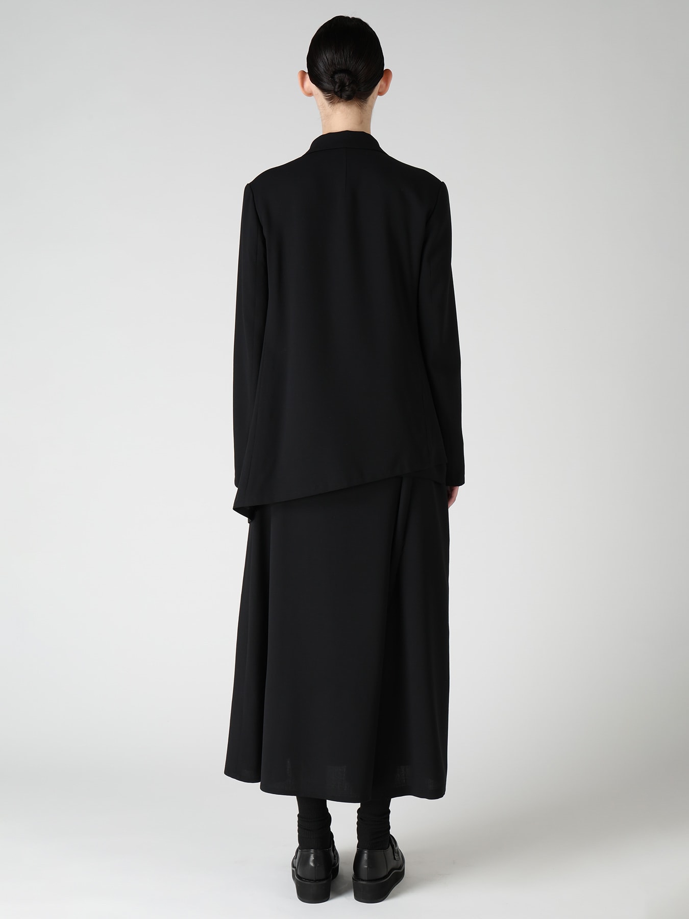 WOOL SERGE ASYMMETRIC JACKET