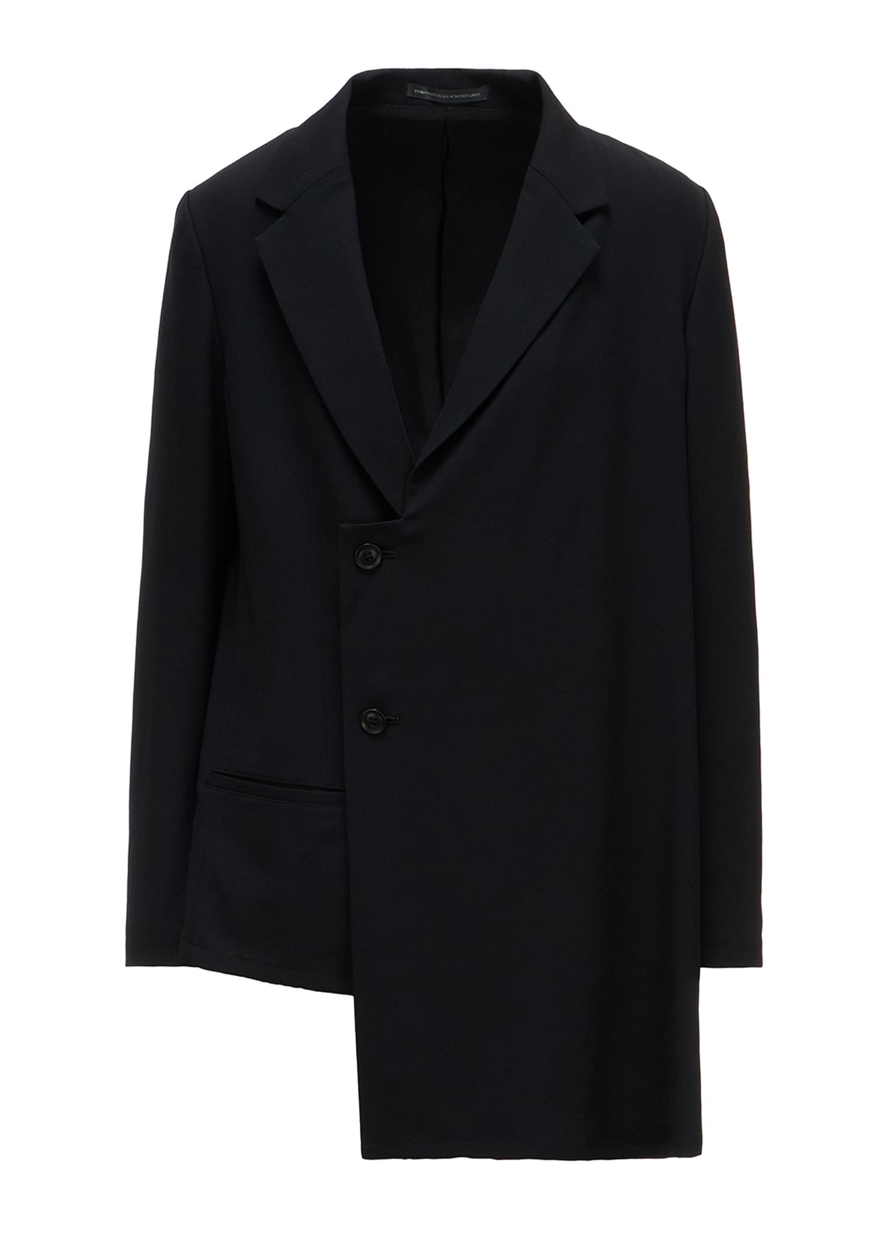 WOOL SERGE ASYMMETRIC JACKET