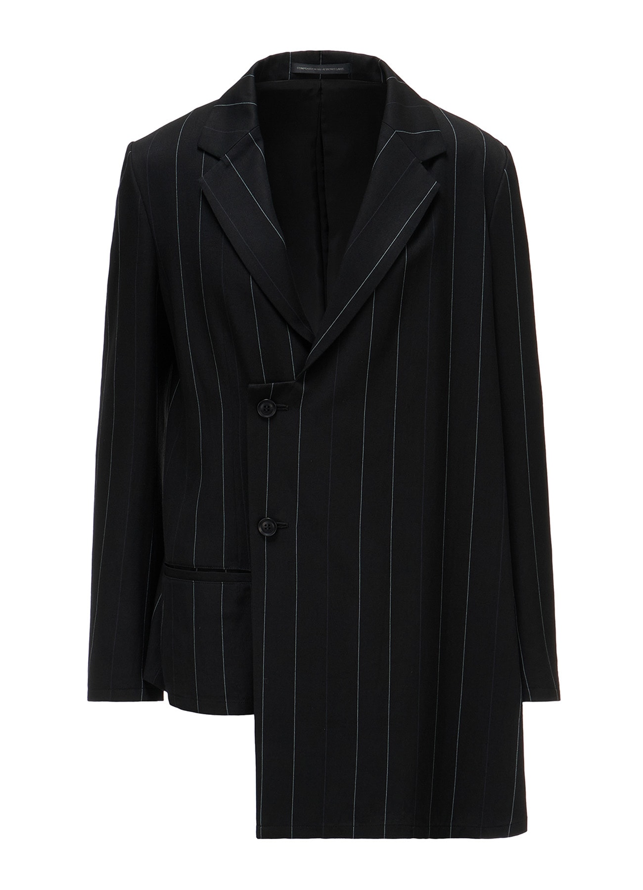 PINSTRIPE ASYMMETRIC JACKET