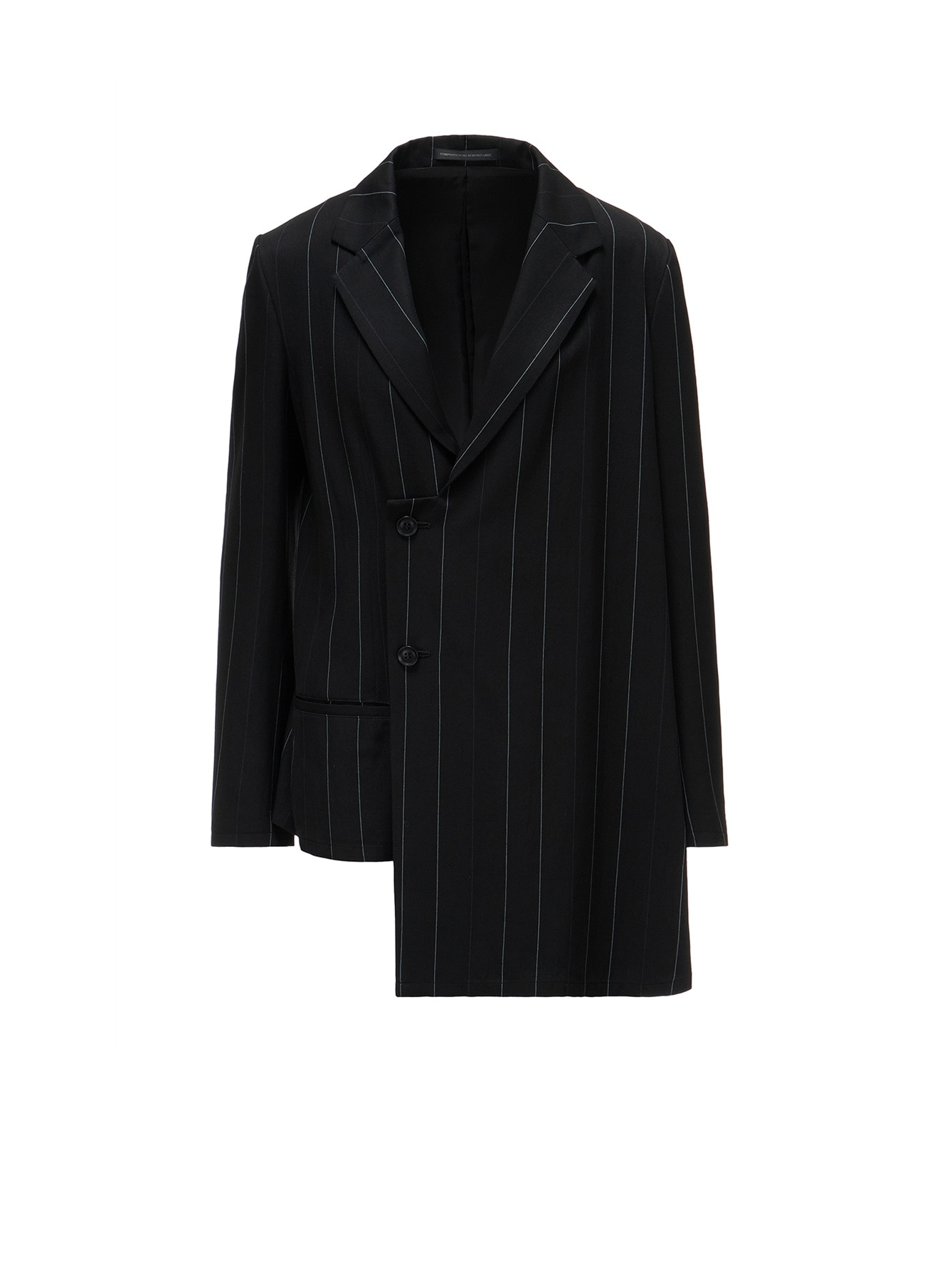 PINSTRIPE ASYMMETRIC JACKET