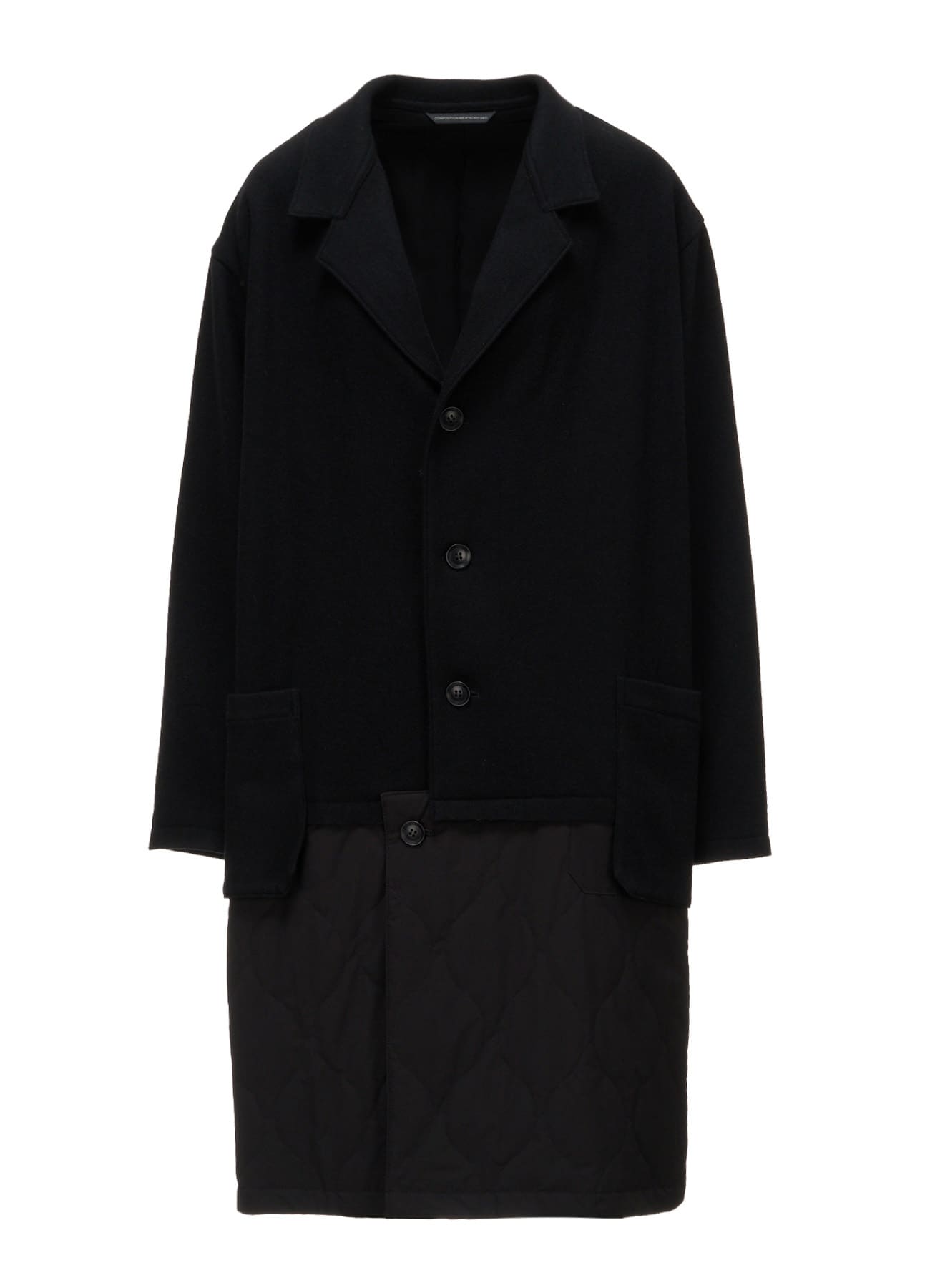 WOOL BLEND TWILL FLANNEL PANEL JACKET