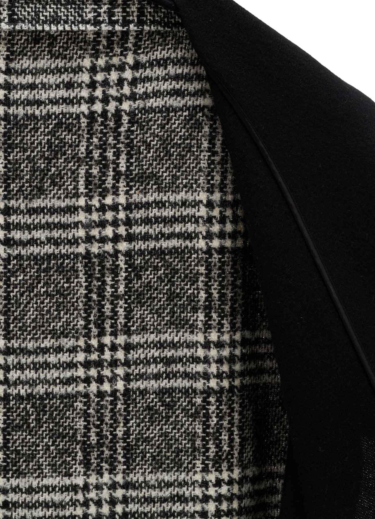 TWEED PLAID CAPE JACKET