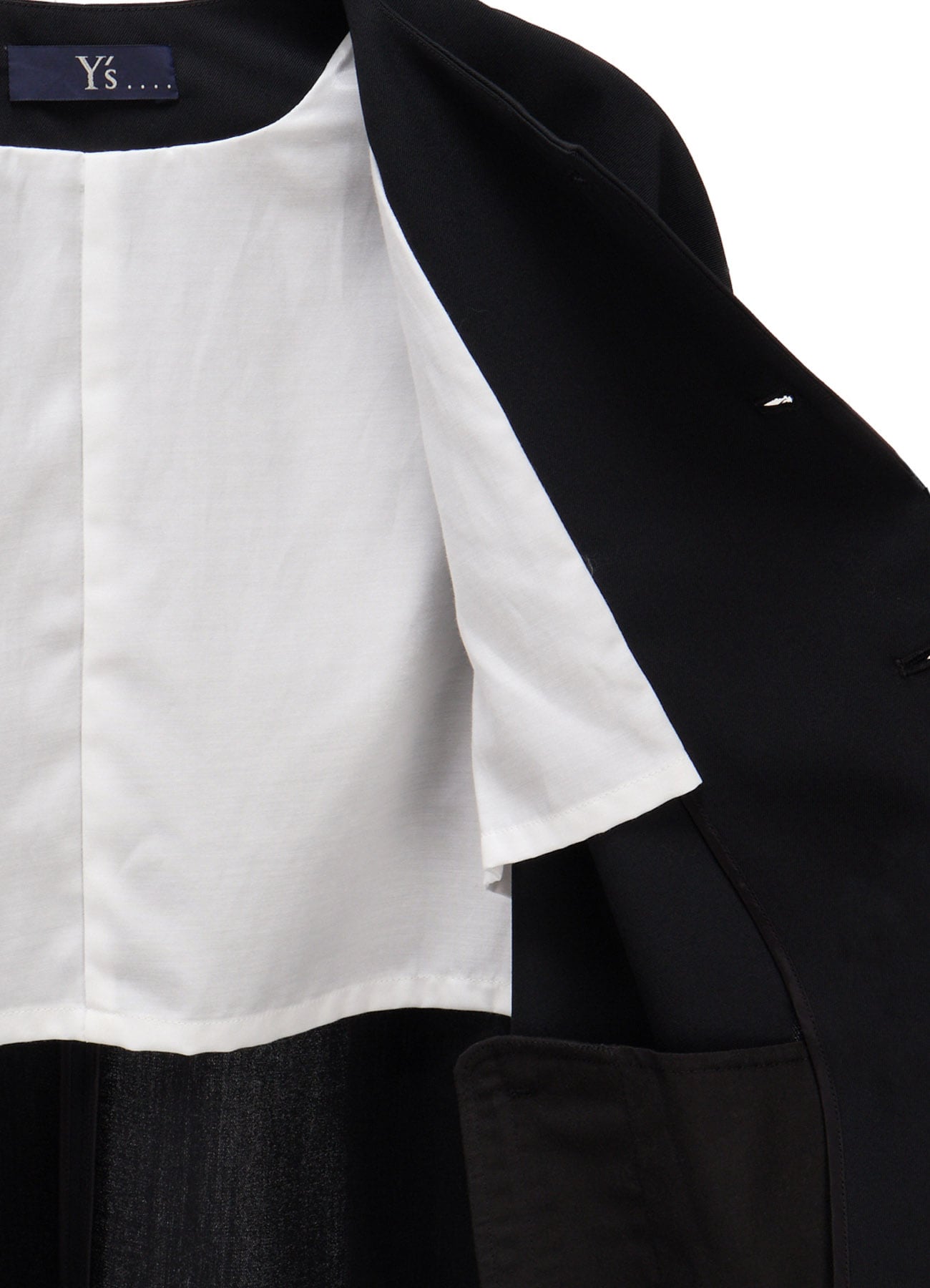 WOOL GABARDINE COLLARLESS JACKET