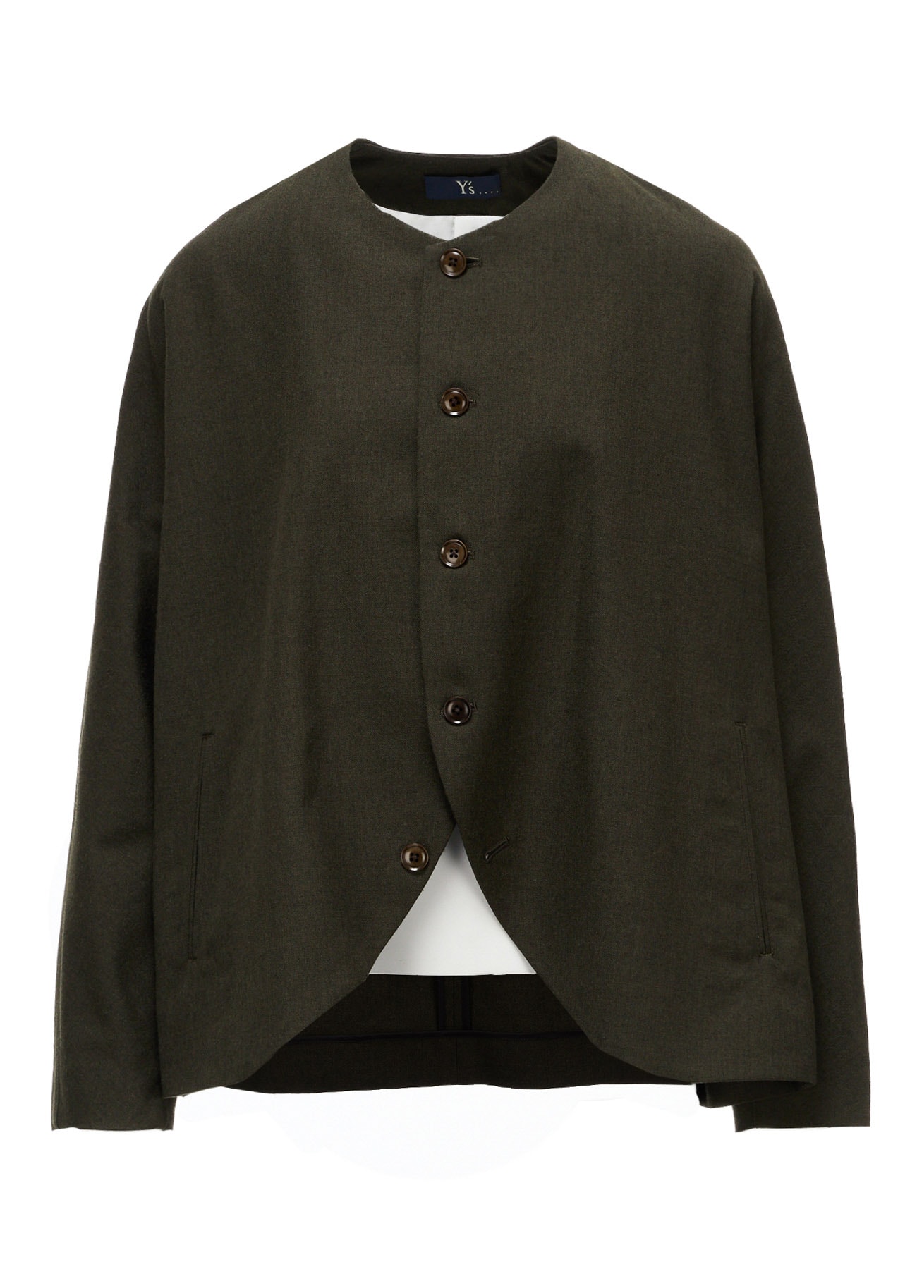 VINTAGE MILITARY SERGE COLLARLESS JACKET
