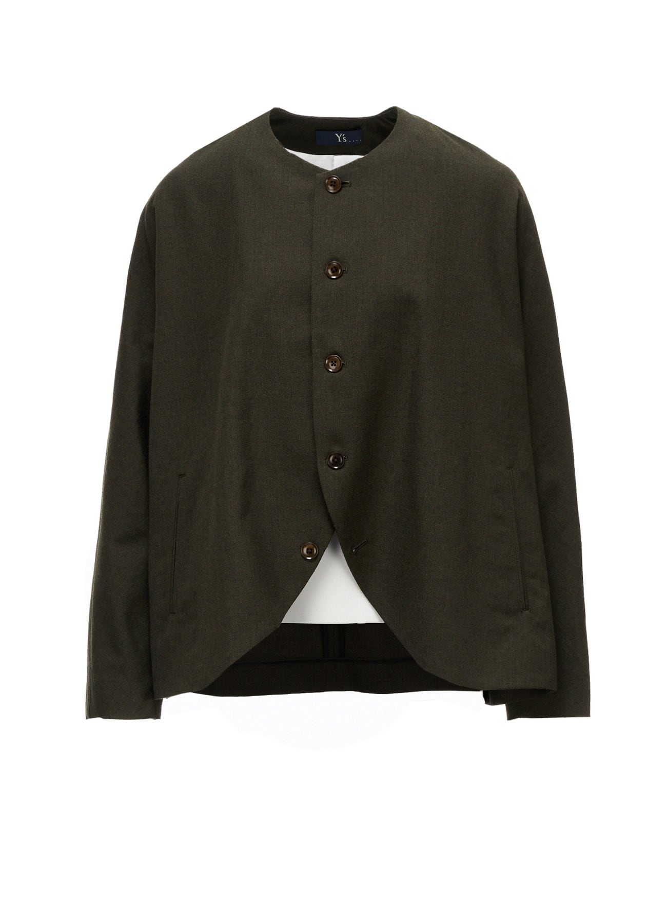VINTAGE MILITARY SERGE COLLARLESS JACKET