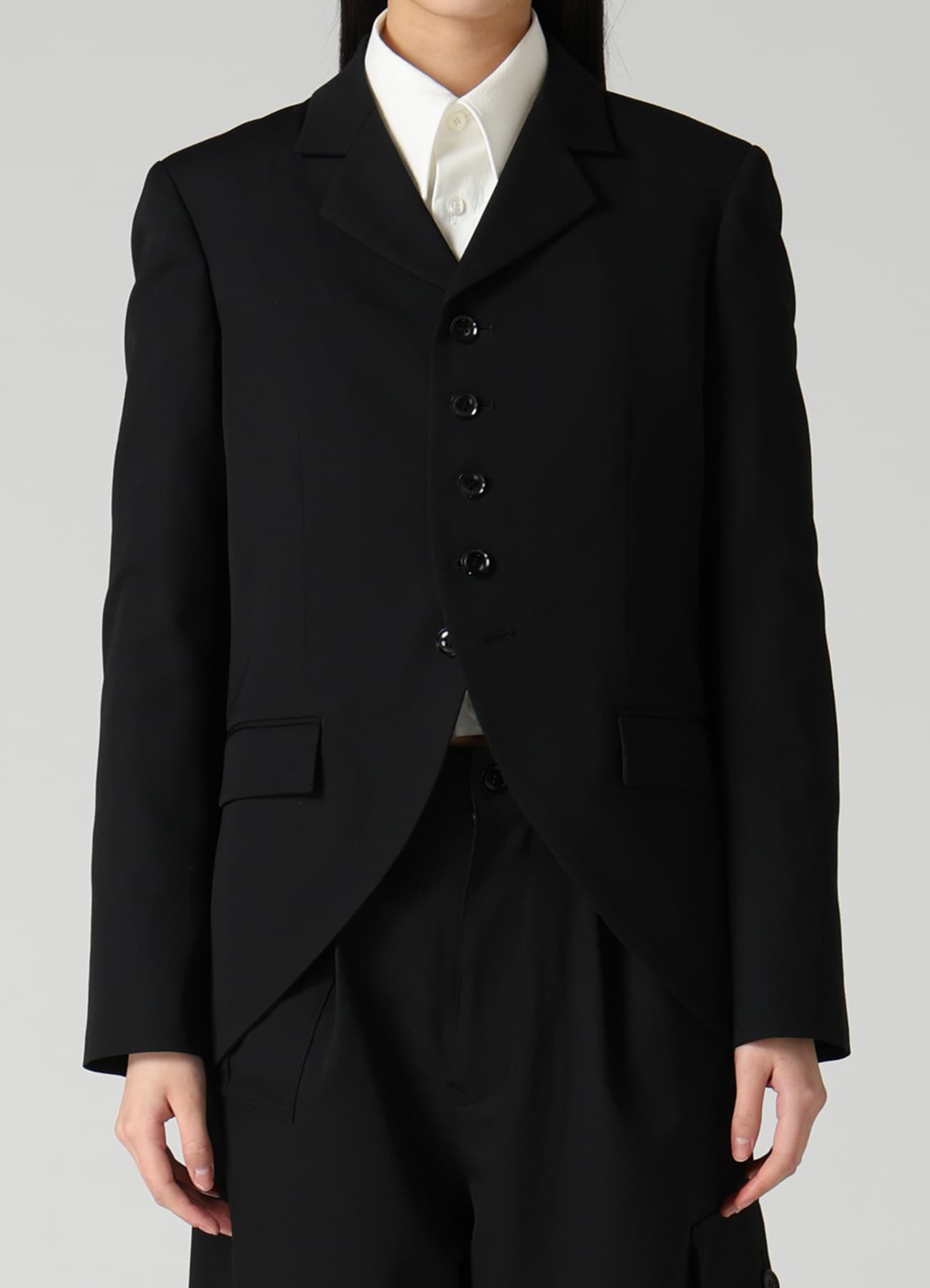 WOOL GABARDINE 5-BUTTON JACKET