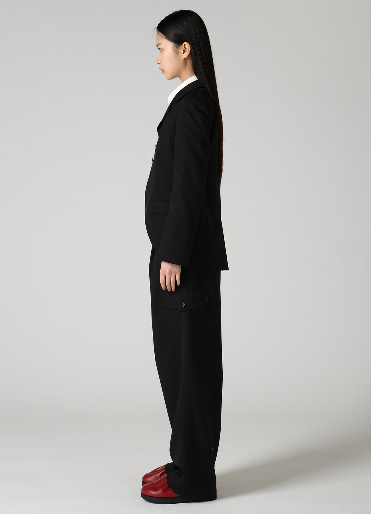 WOOL GABARDINE 5-BUTTON JACKET