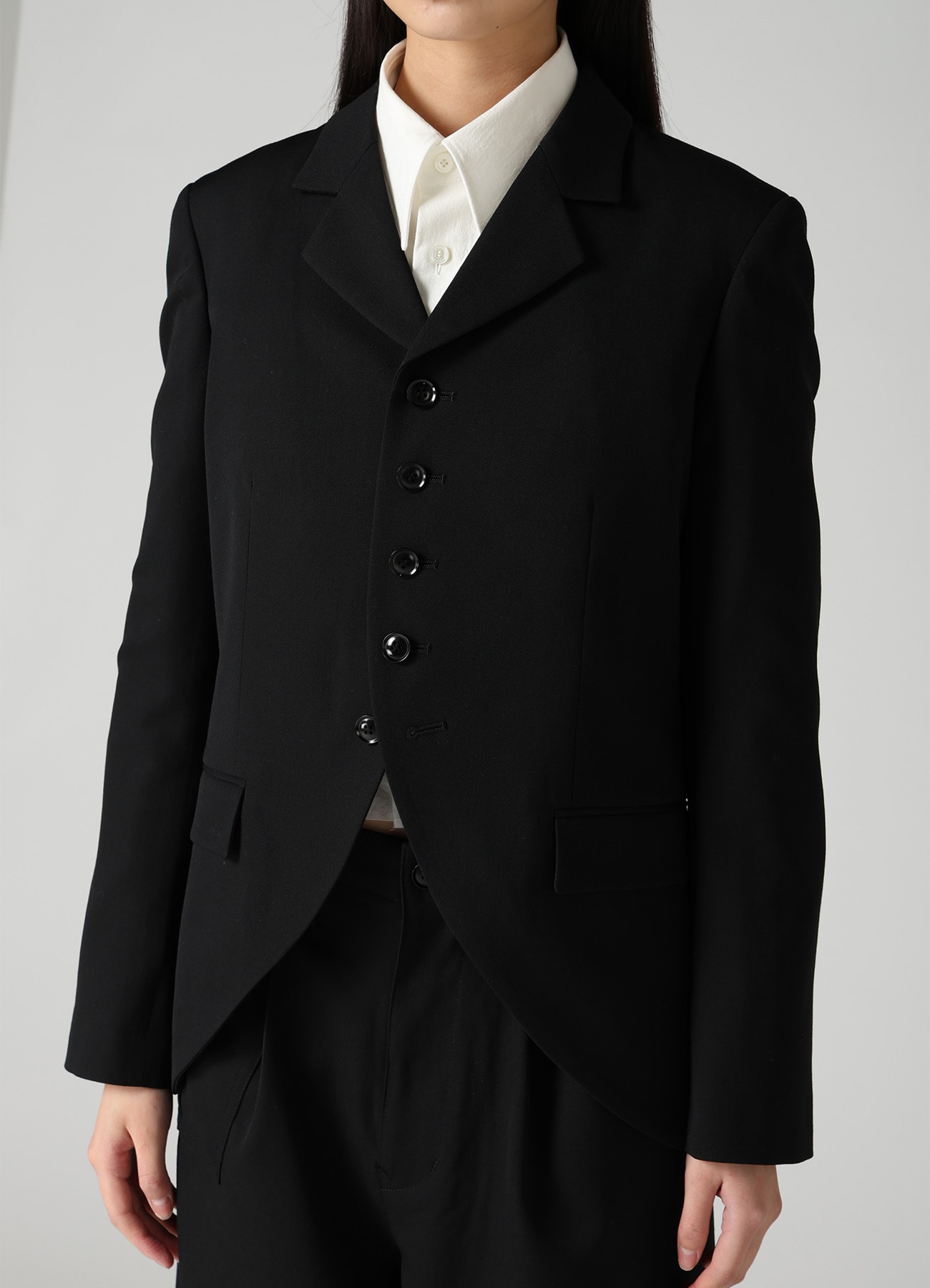 WOOL GABARDINE 5-BUTTON JACKET