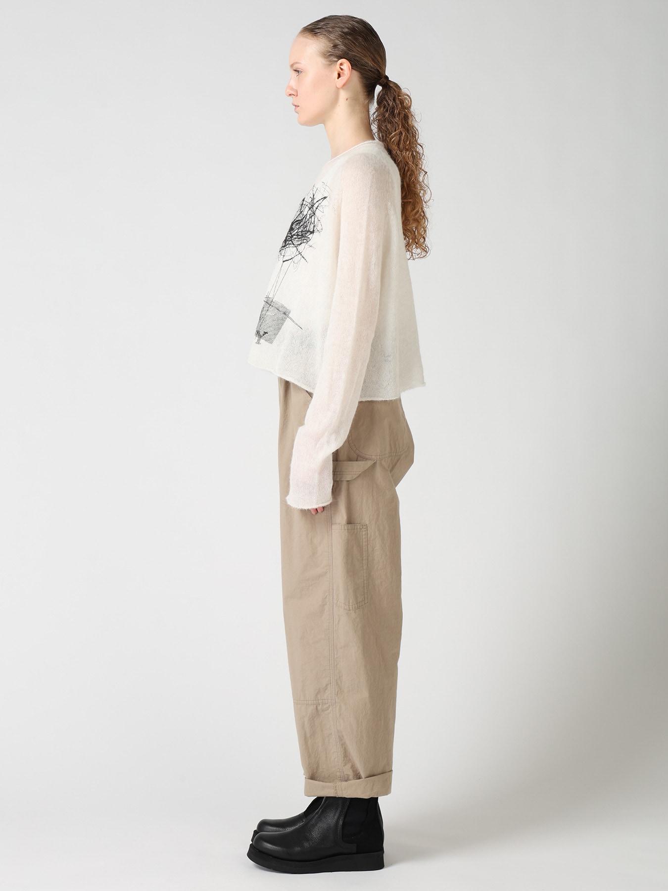 BABY ALPACA SHORT PULLOVER KNIT
