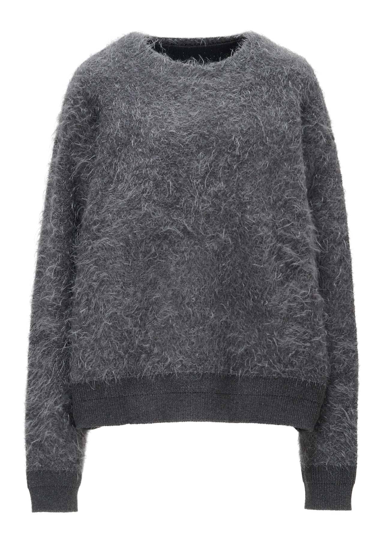 MOHAIR SHAGGY KNIT PULLOVER(S Light Grey): Y's｜THE SHOP YOHJI