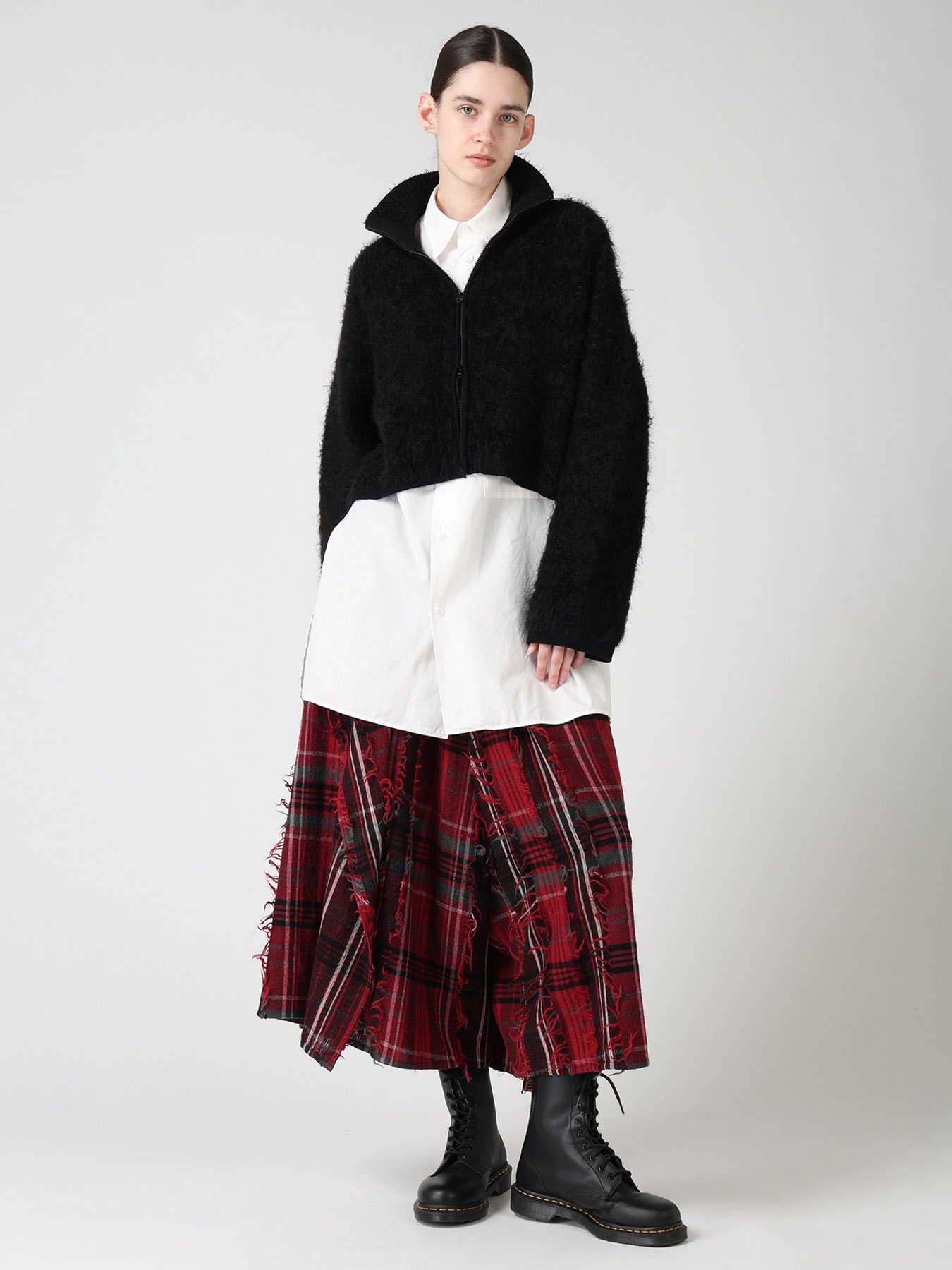 MOHAIR SHAGGY ZIP-UP CARDIGAN(S Black): Y's｜THE SHOP YOHJI YAMAMOTO
