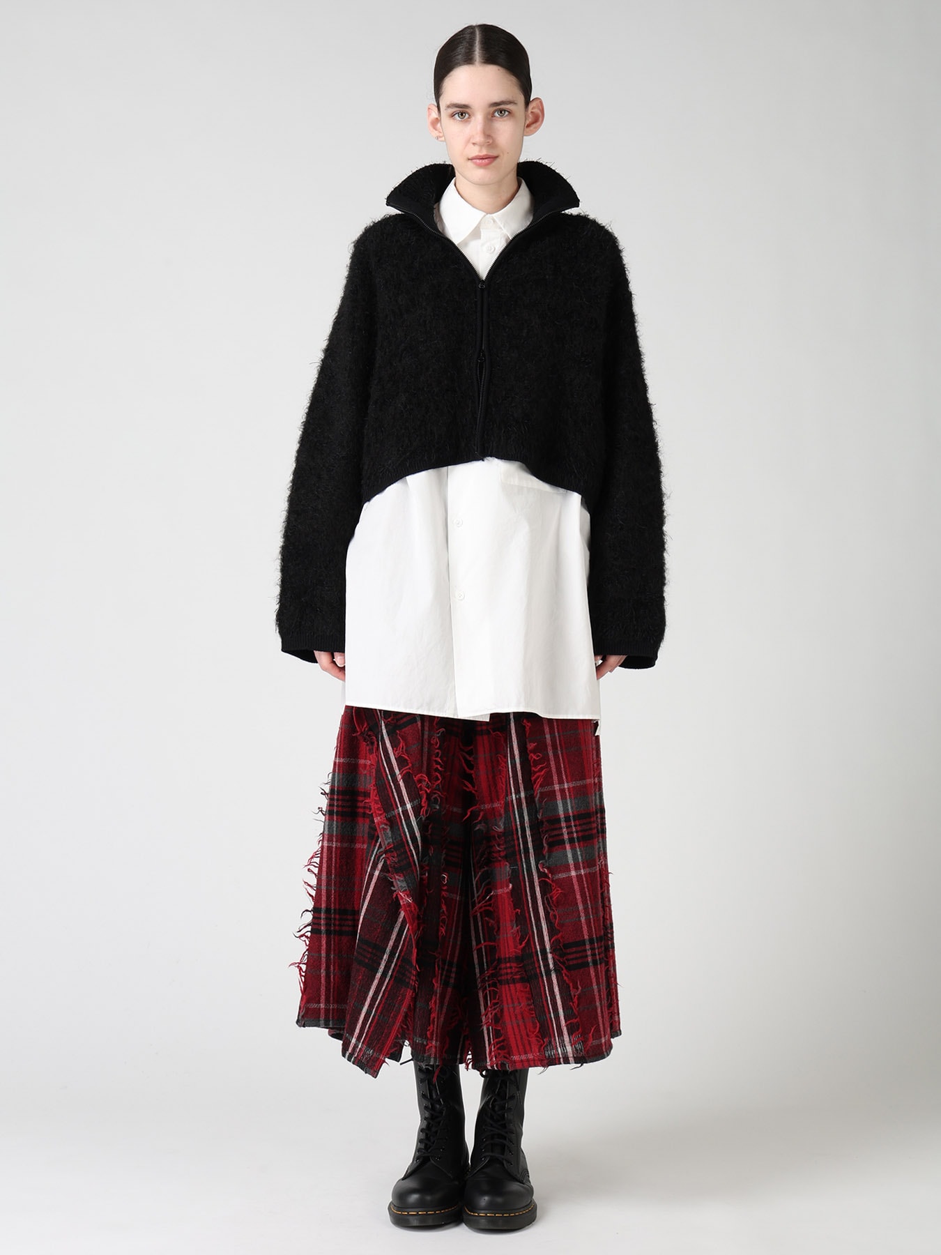 MOHAIR SHAGGY ZIP-UP CARDIGAN(S Black): Y's｜THE SHOP YOHJI YAMAMOTO