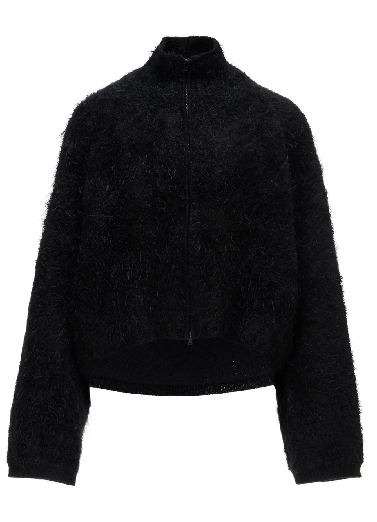 MOHAIR SHAGGY ZIP-UP CARDIGAN(S Black): Y's｜THE SHOP YOHJI YAMAMOTO