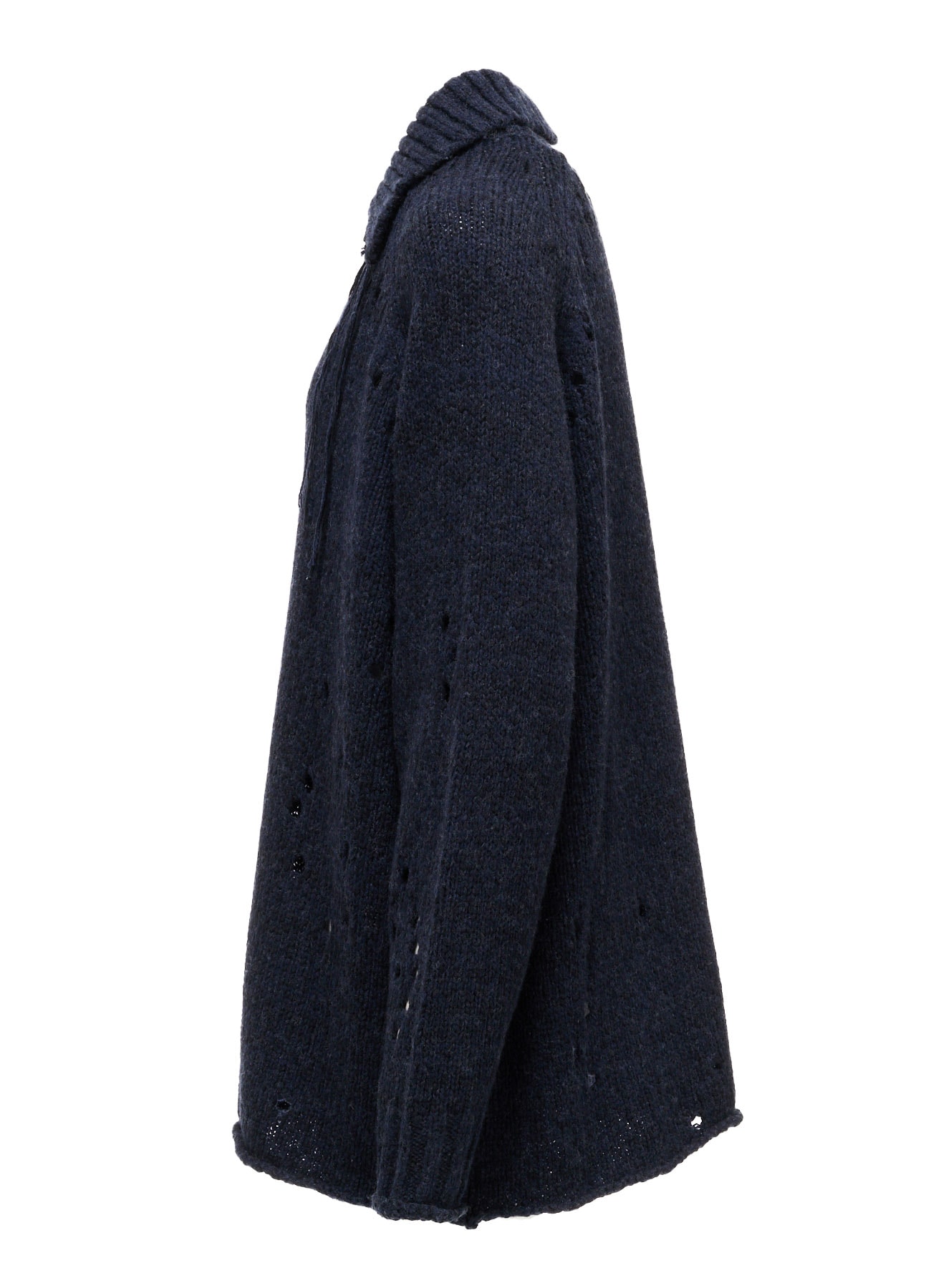 SLUB JERSEY EYELET SKIPPER-COLLAR PULLOVER