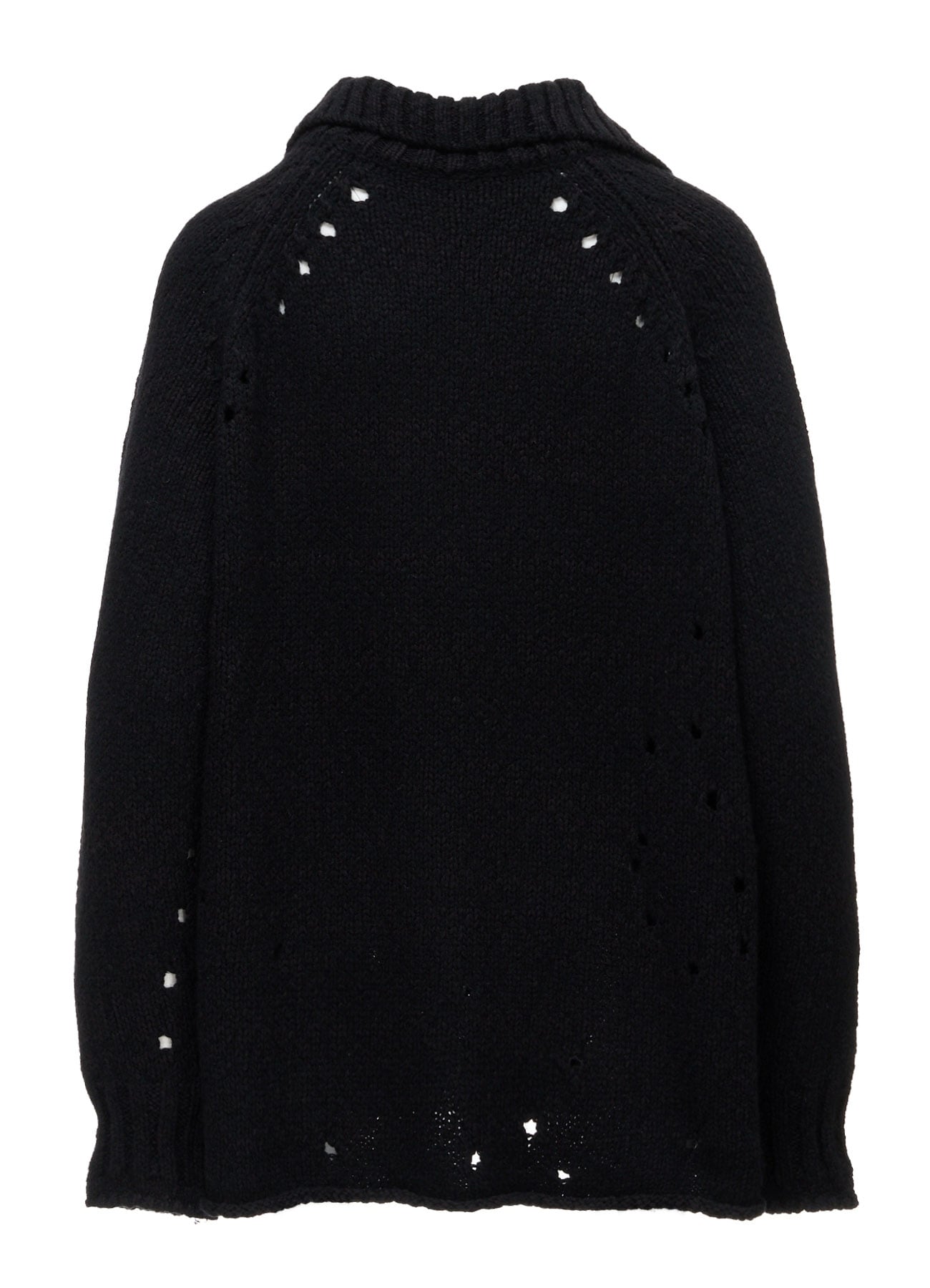 SLUB JERSEY EYELET SKIPPER-COLLAR PULLOVER